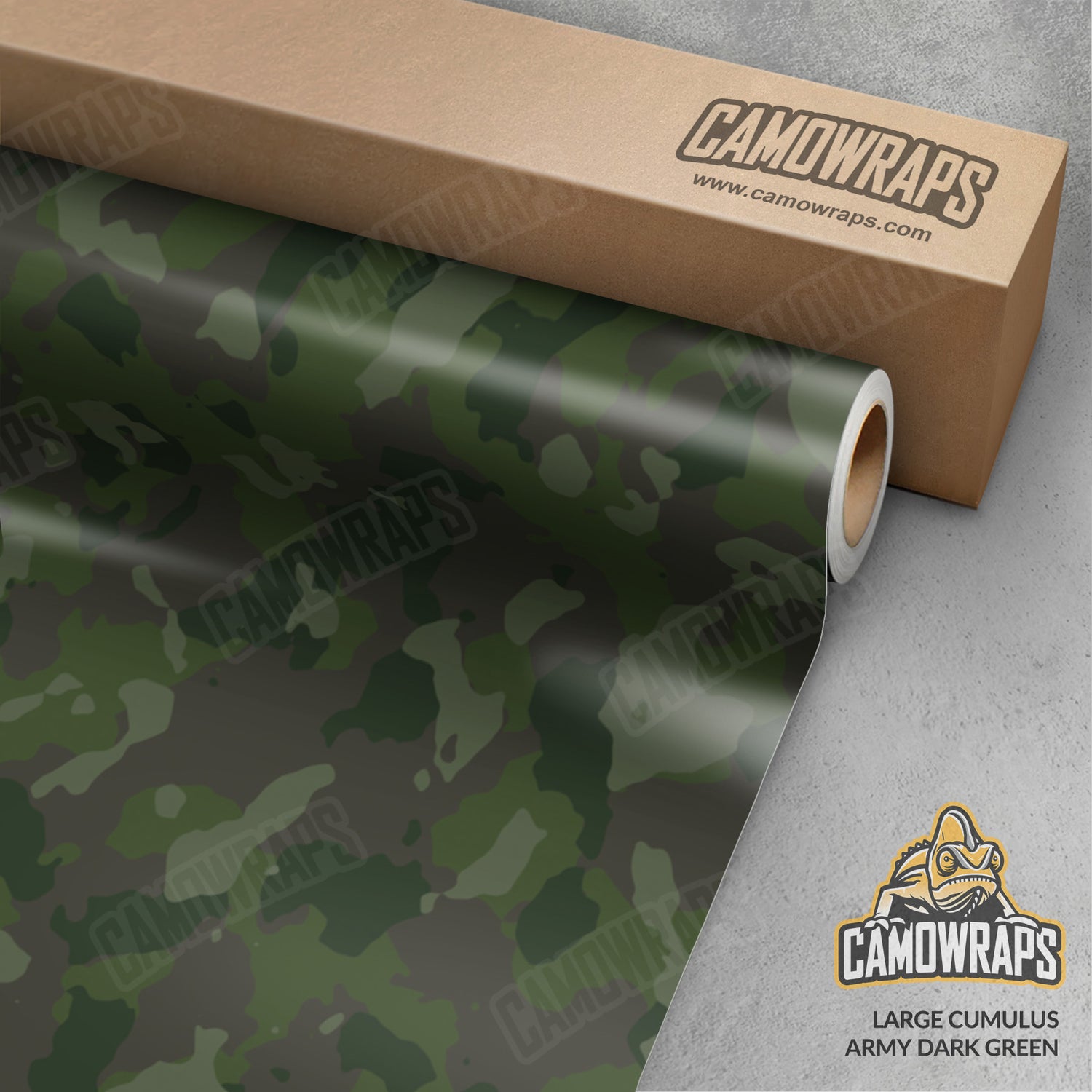 Large Cumulus Army Dark Green Camo Vinyl Wrap