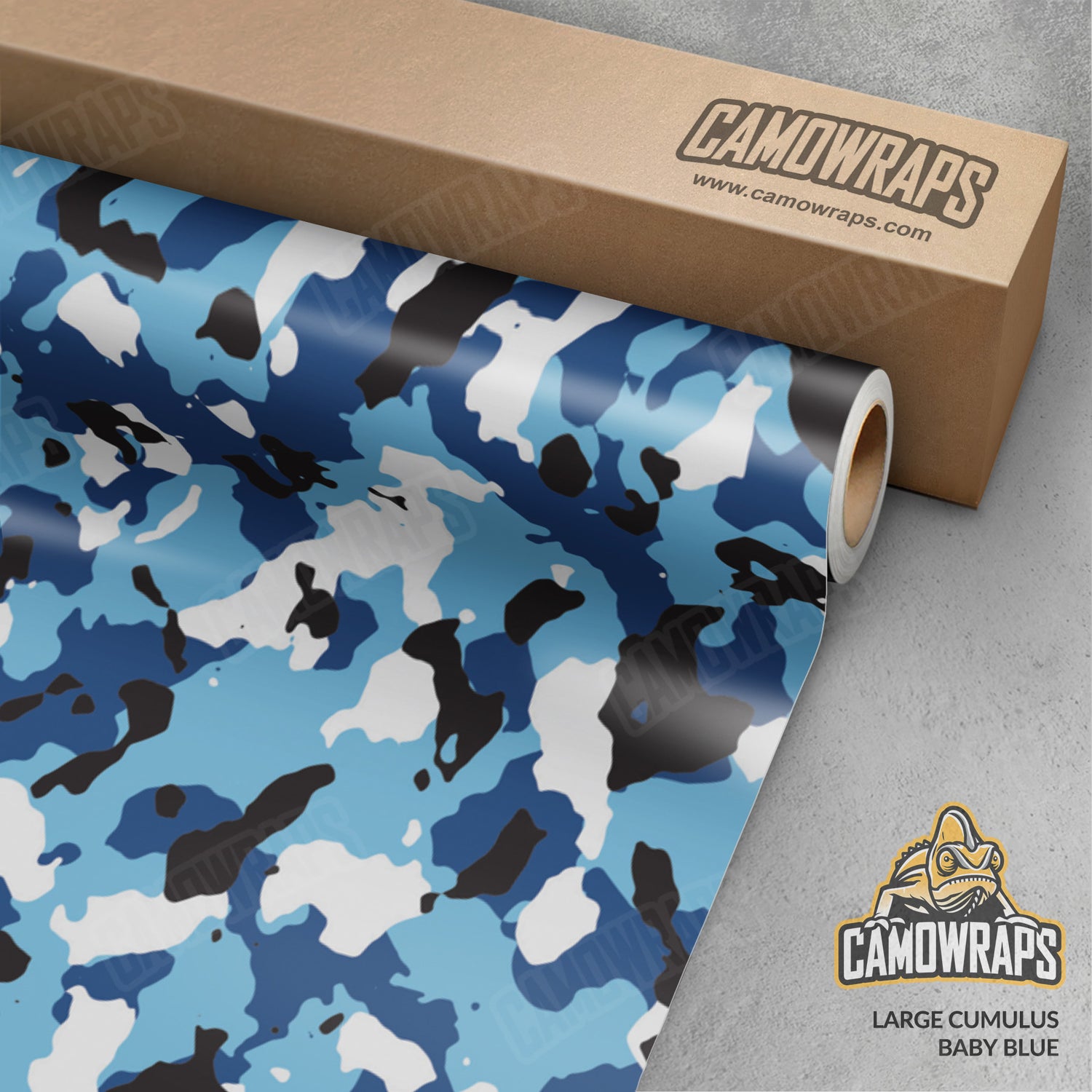 Large Cumulus Baby Blue Camo Vinyl Wrap