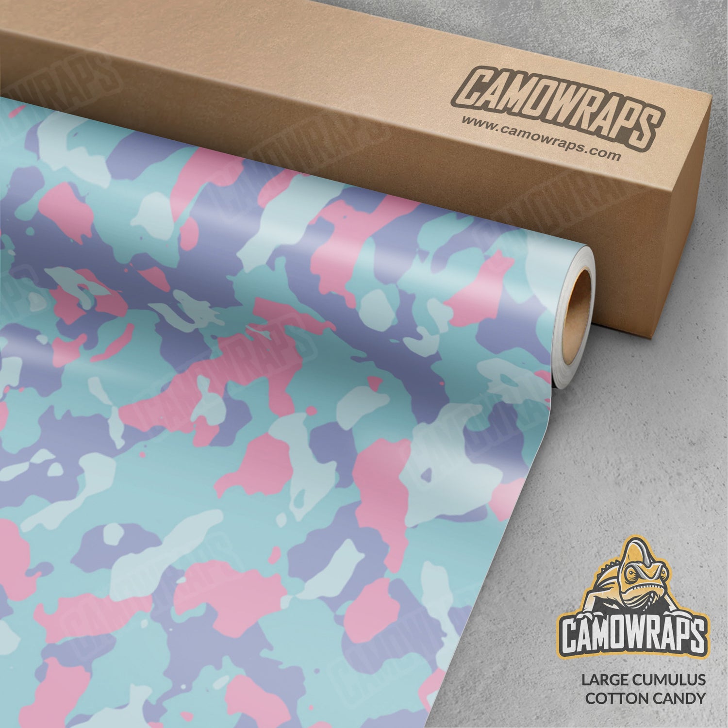 Large Cumulus Cotton Candy Camo Vinyl Wrap