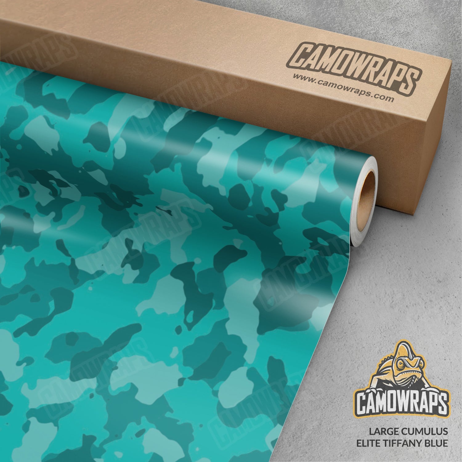 Large Cumulus Elite Tiffany Blue Camo Vinyl Wrap