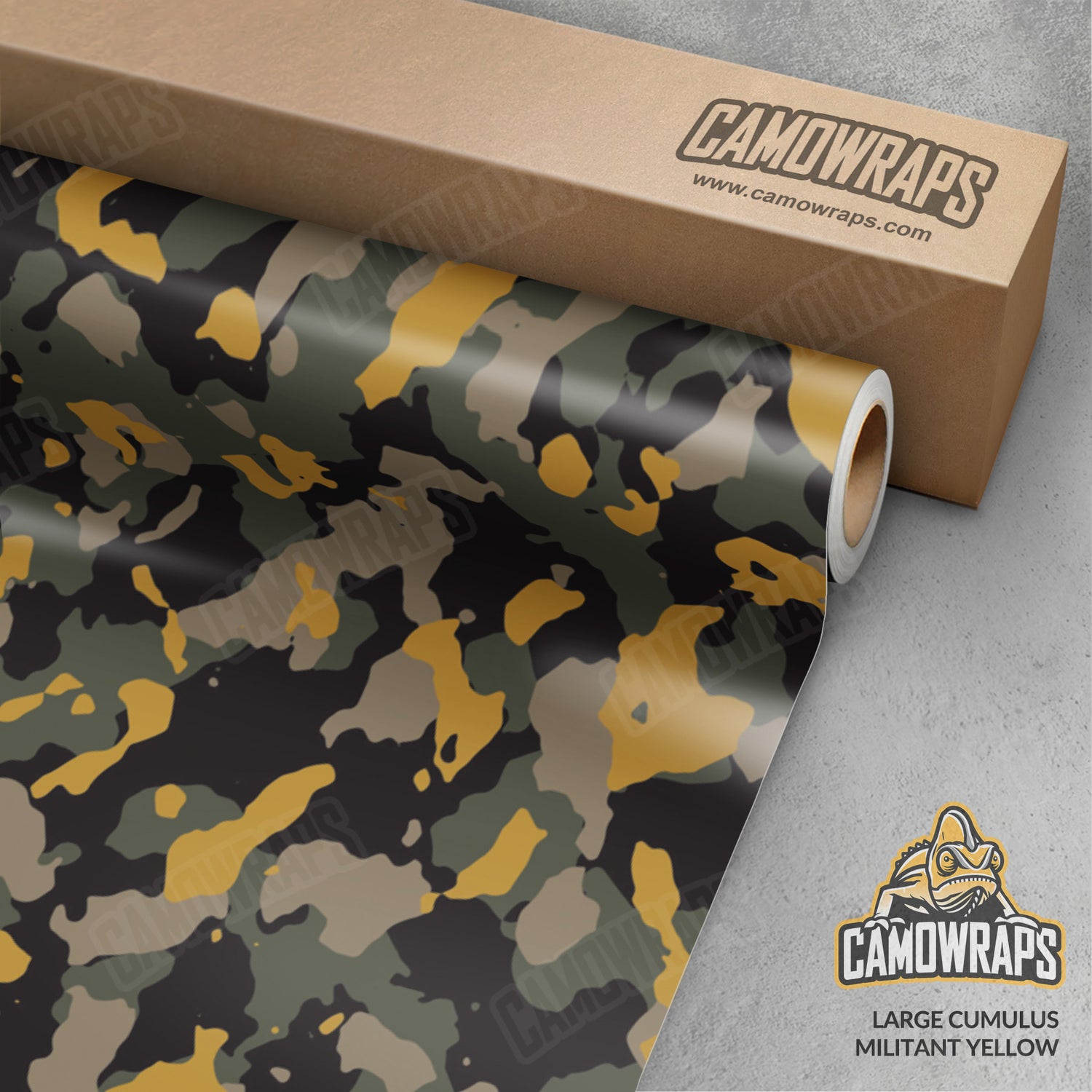 Large Cumulus Militant Yellow Camo Vinyl Wrap