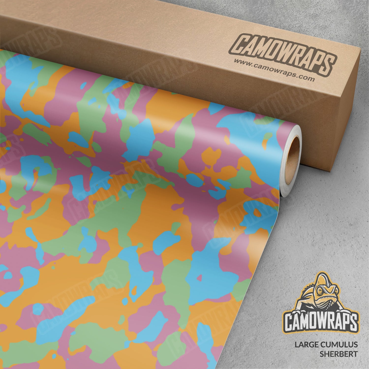 Large Cumulus Sherbert Camo Vinyl Wrap