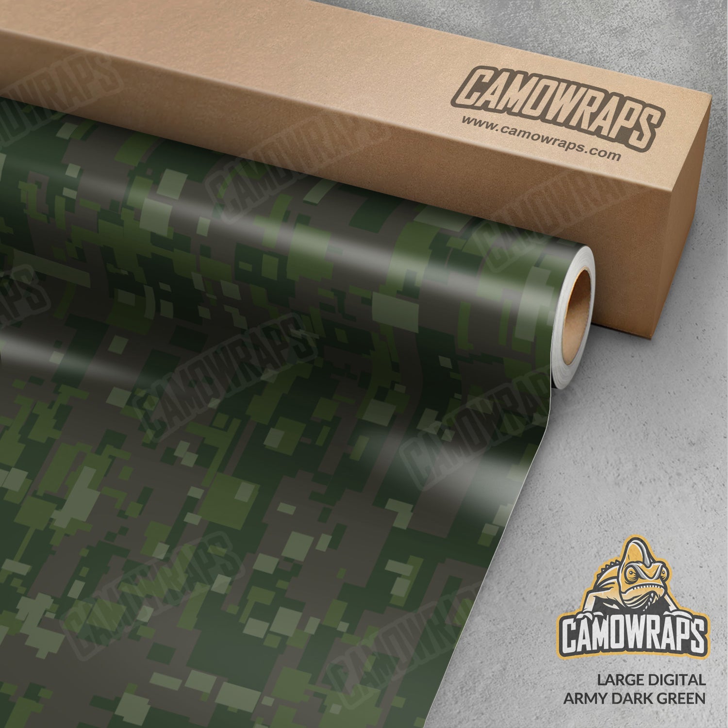 Large Digital Army Dark Green Camo Vinyl Wrap