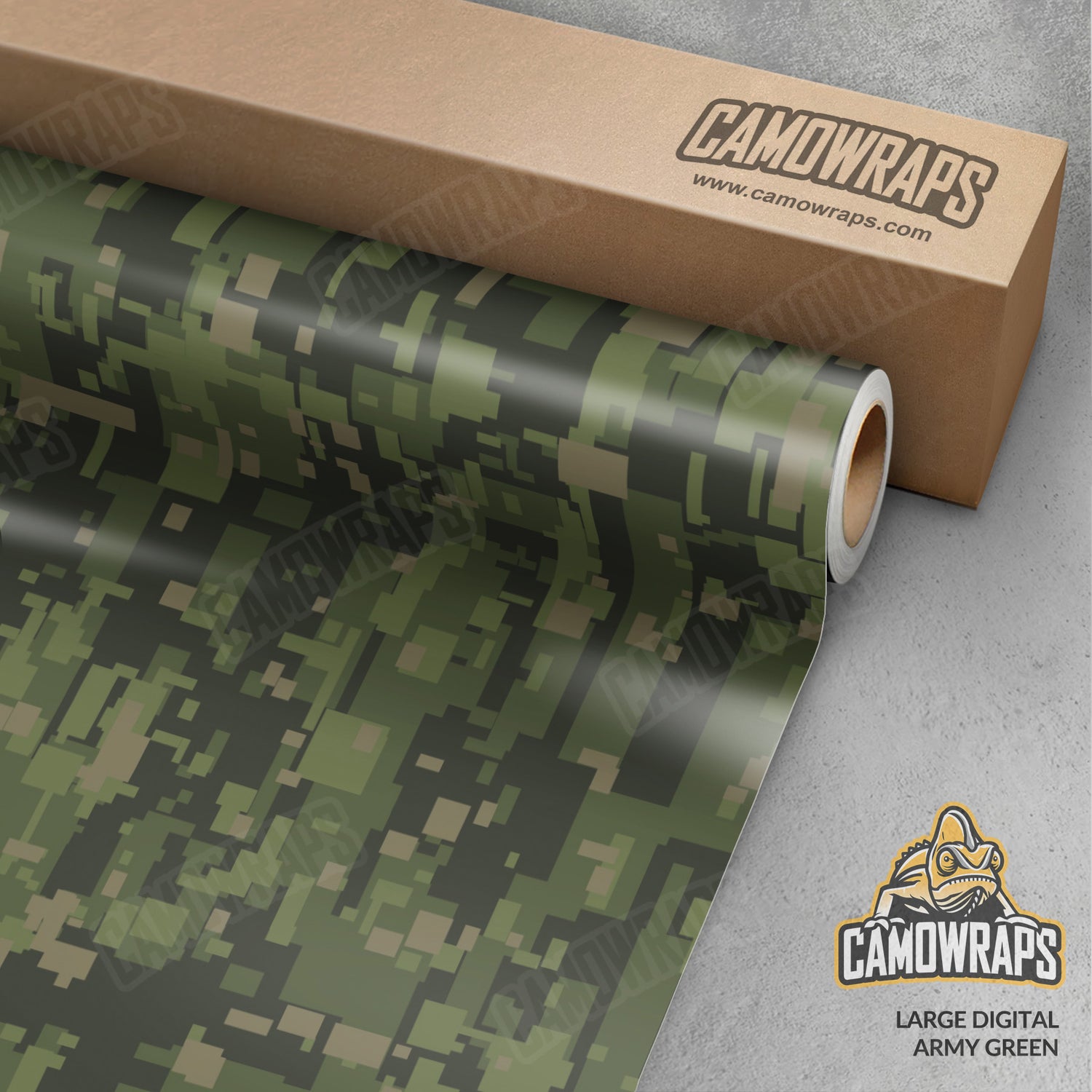 Large Digital Army Green Camo Vinyl Wrap