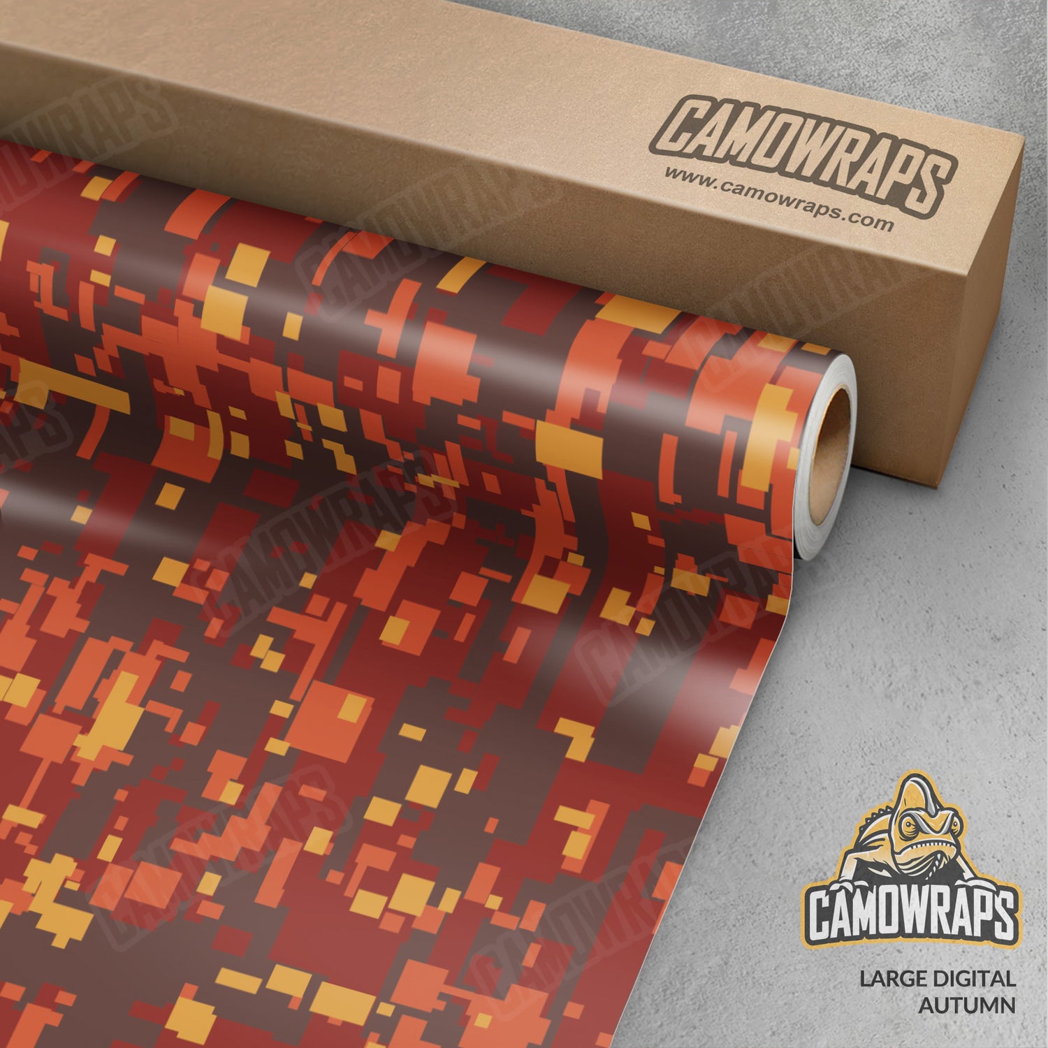 Large Digital Autumn Camo Vinyl Wrap