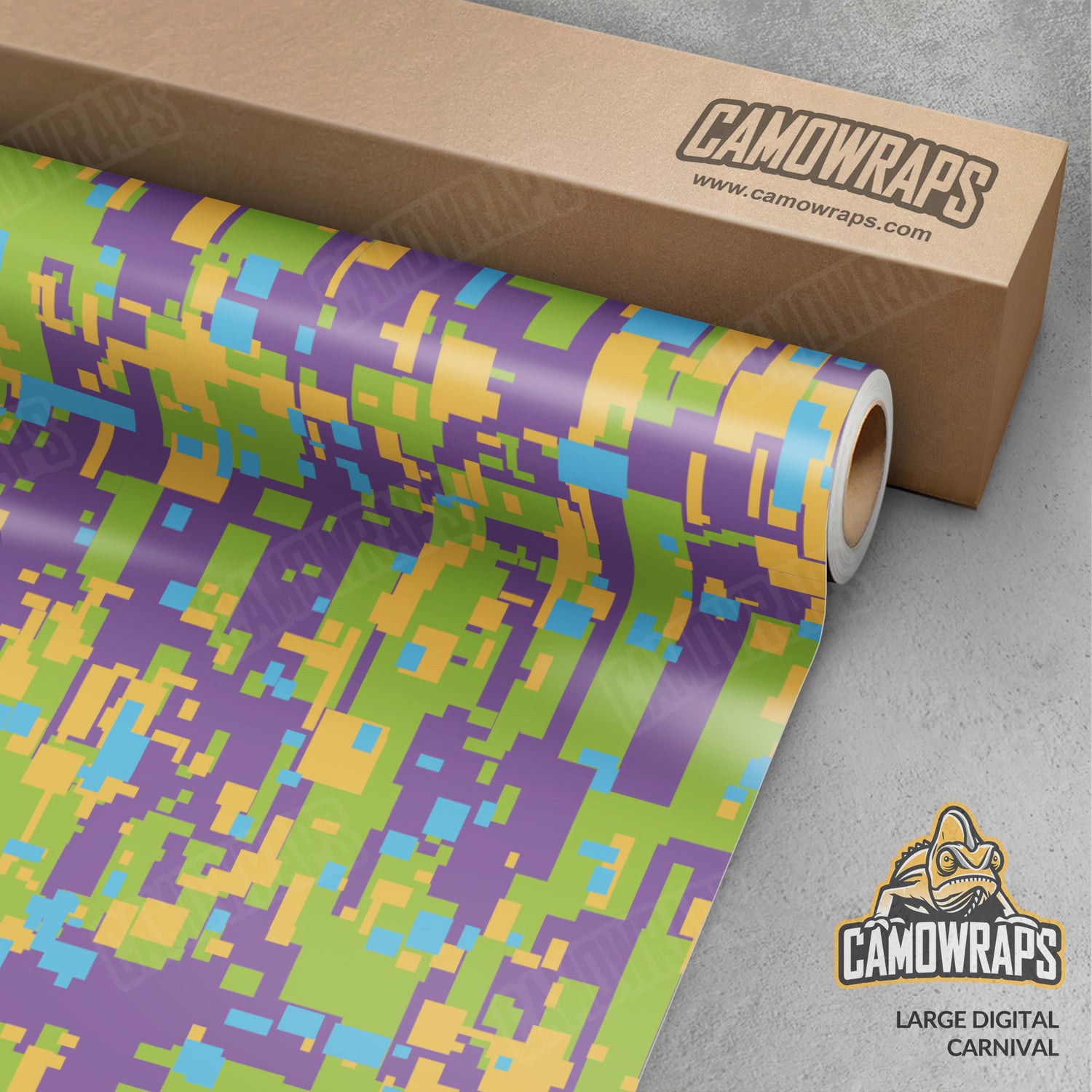 Large Digital Carnival Camo Vinyl Wrap