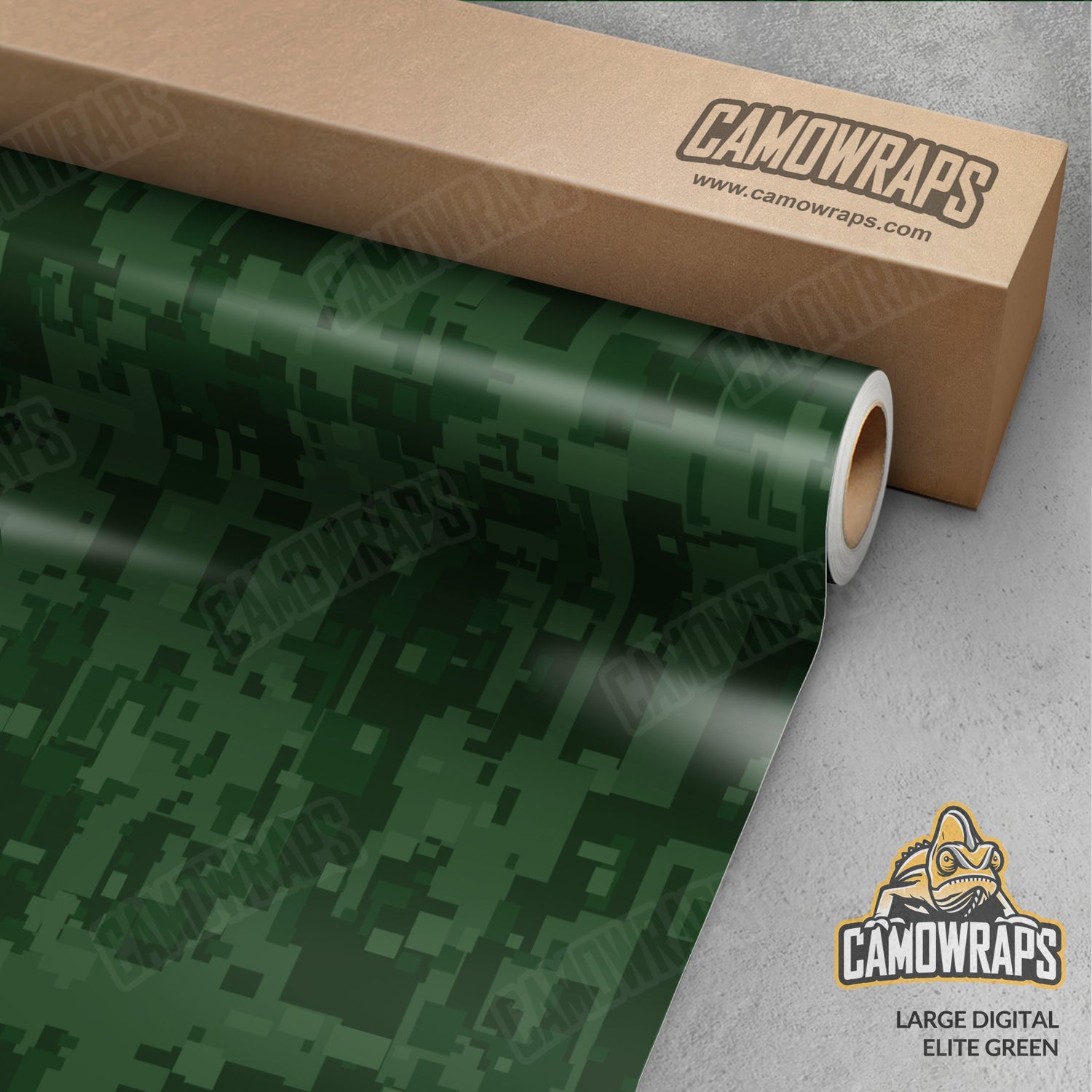 Large Digital Elite Green Camo Vinyl Wrap