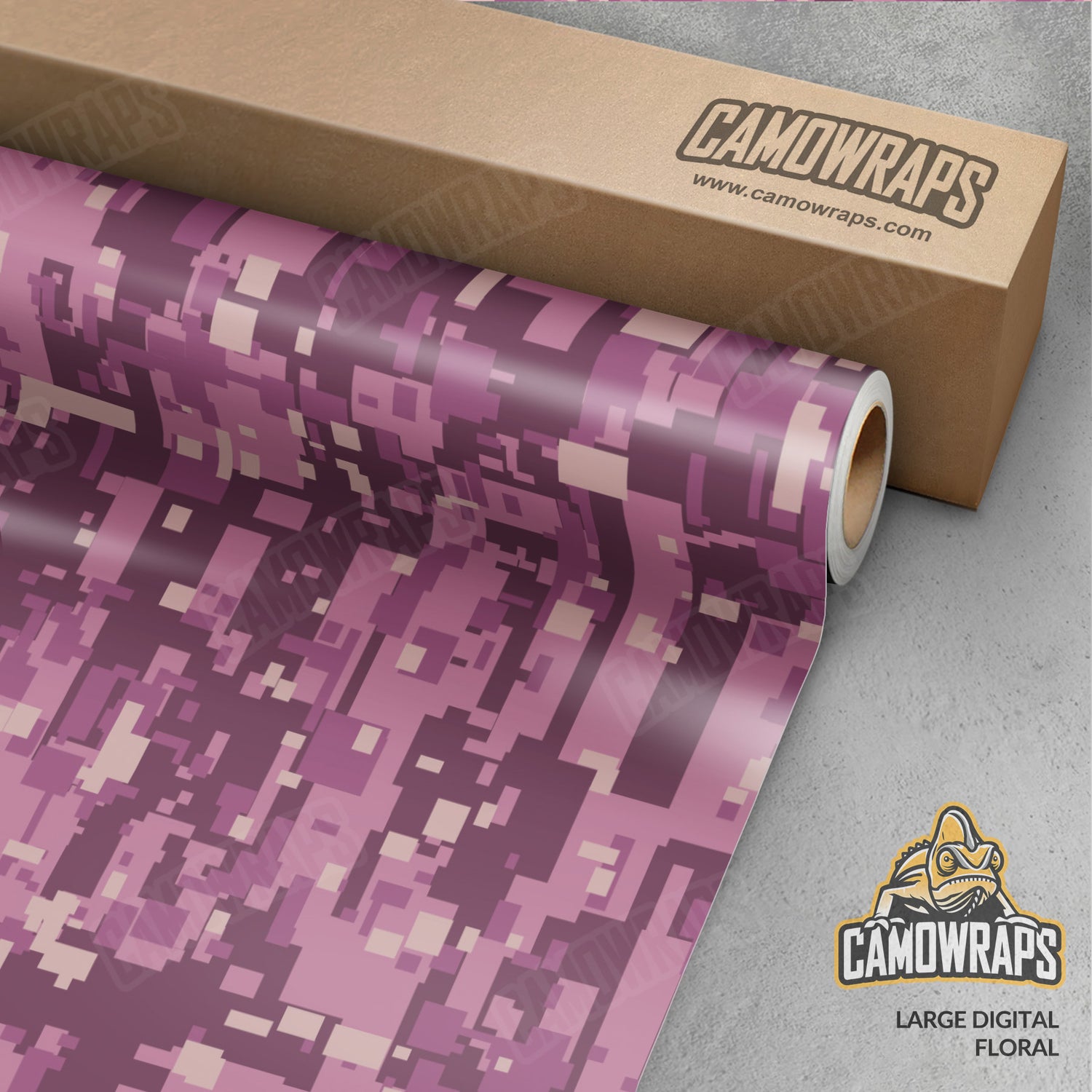 Large Digital Floral Camo Vinyl Wrap