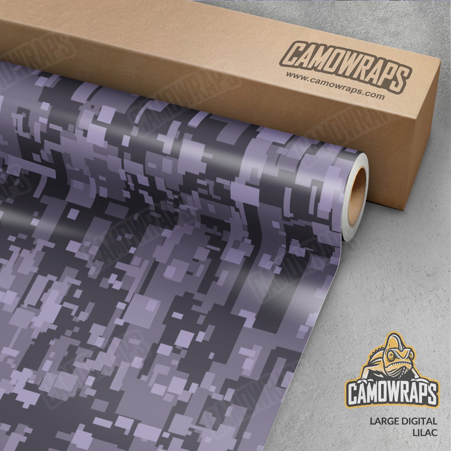 Large Digital Lilac Camo Vinyl Wrap