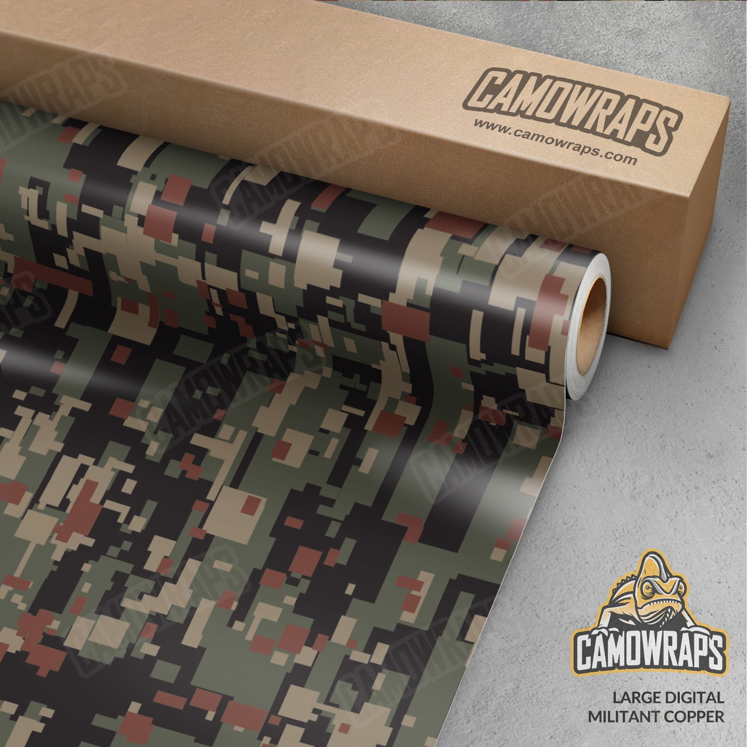 Large Digital Militant Copper Camo Vinyl Wrap