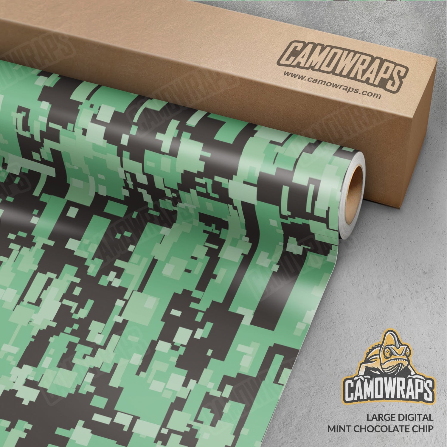 Large Digital Mint Chocolate Chip Camo Vinyl Wrap