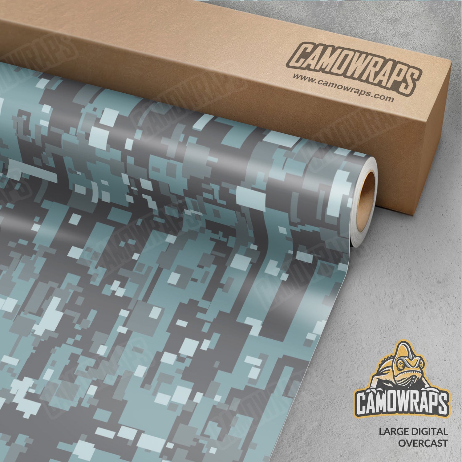 Large Digital Overcast Camo Vinyl Wrap