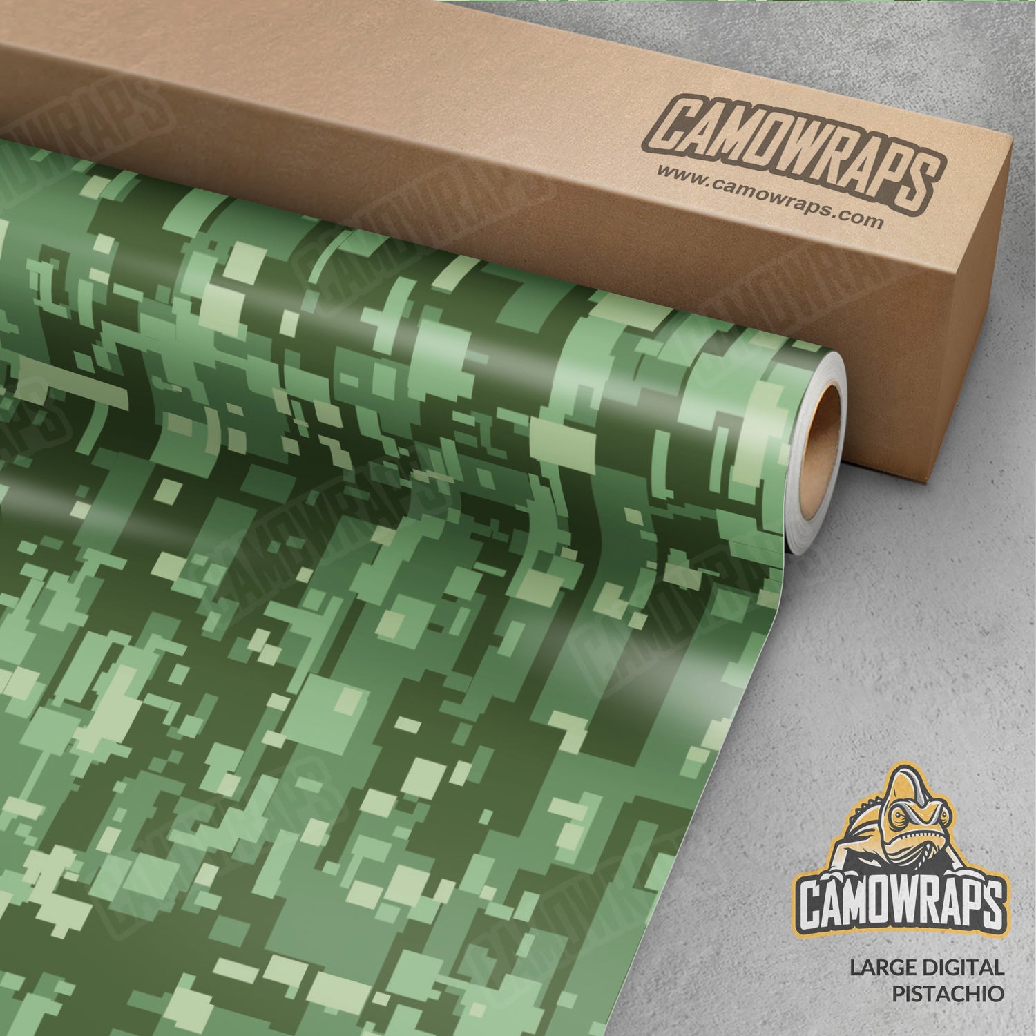 Large Digital Pistachio Camo Vinyl Wrap