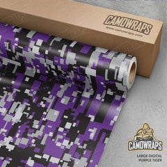 Large Digital Purple Tiger Camo Vinyl Wrap