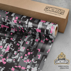 Large Digital Urban Pink Camo Vinyl Wrap