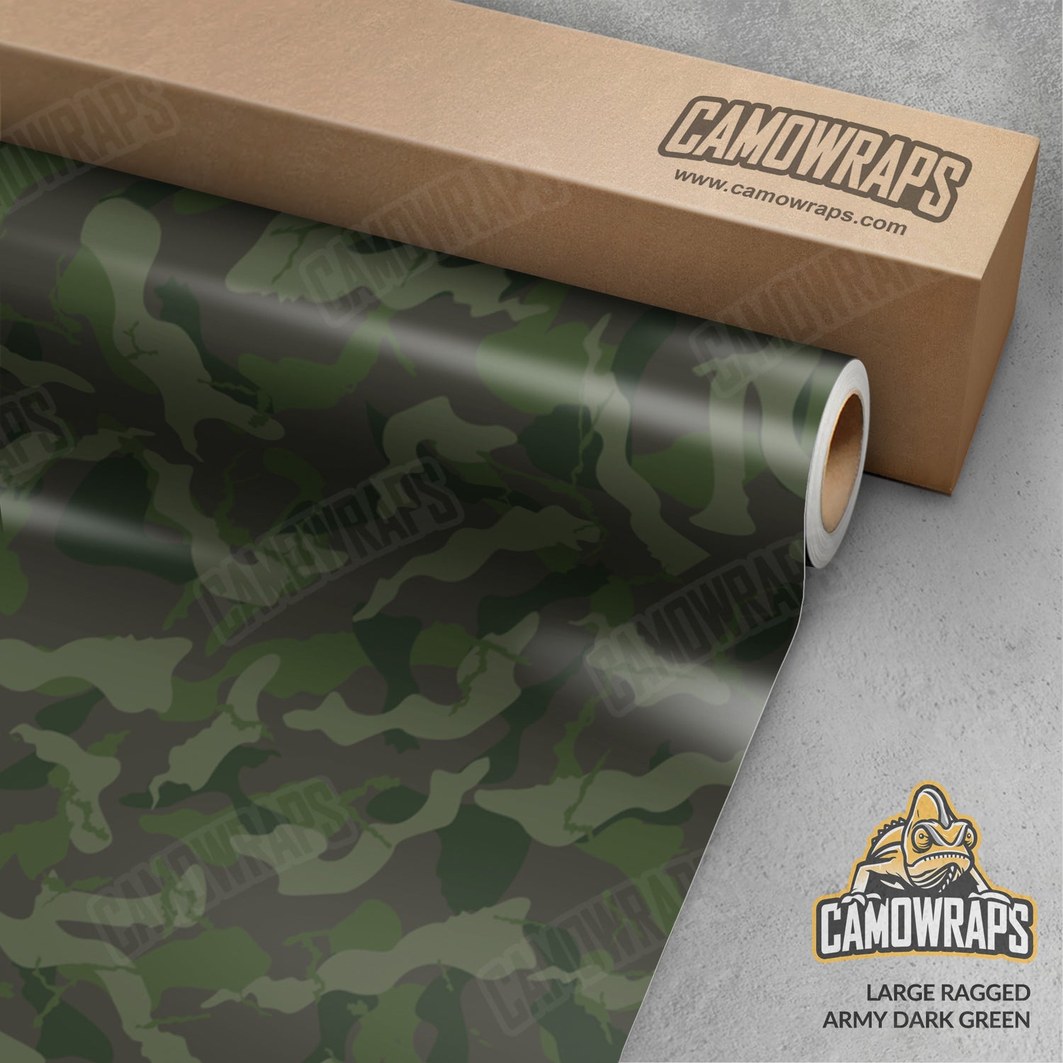 Large Ragged Army Dark Green Camo Vinyl Wrap