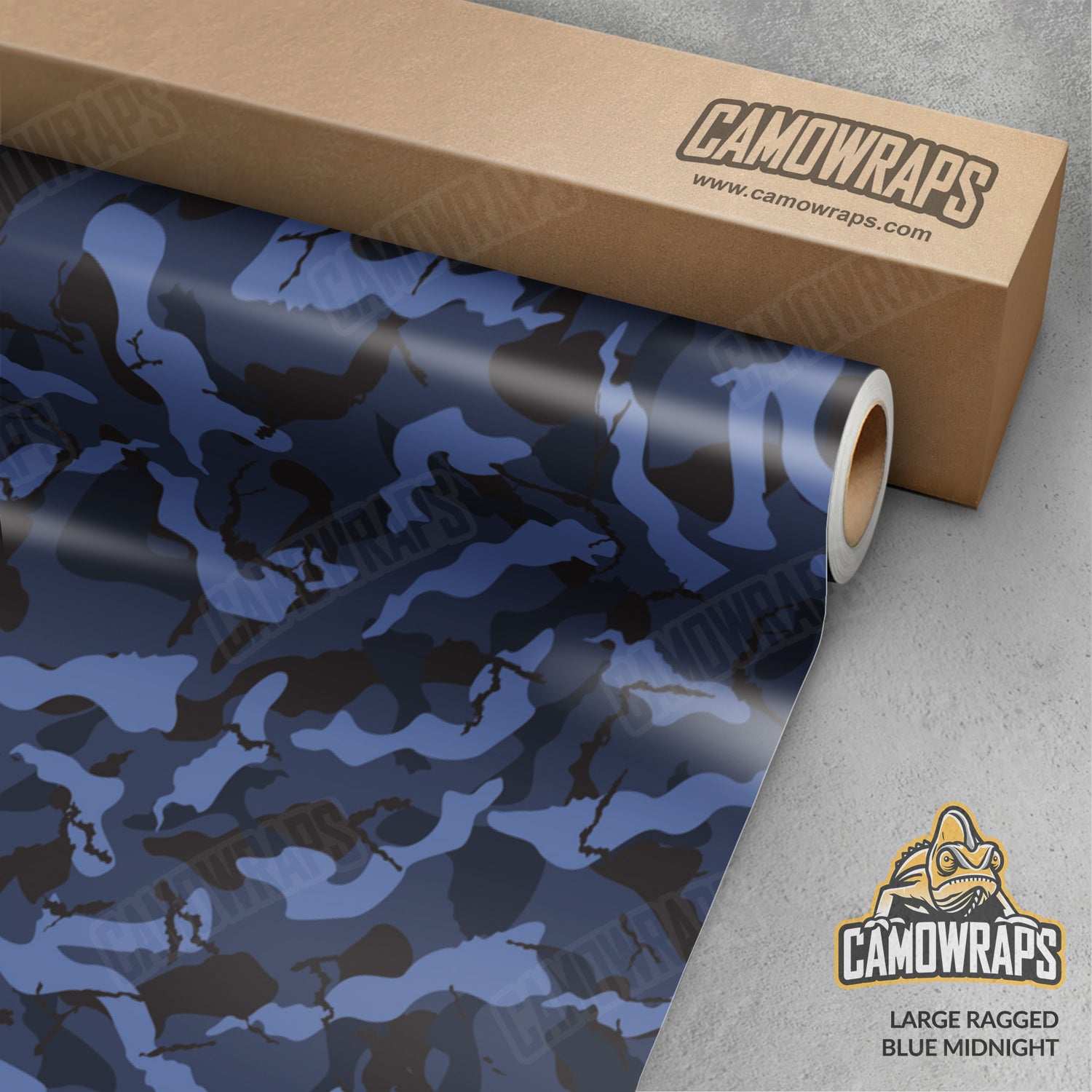 Large Ragged Blue Midnight Camo Vinyl Wrap