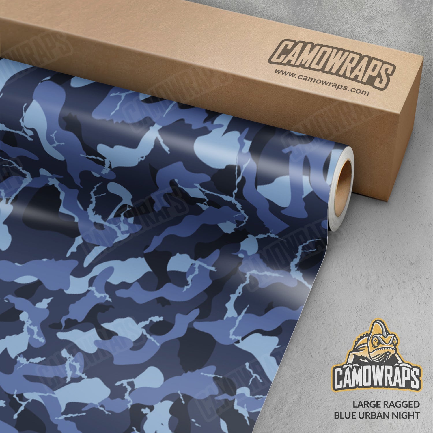 Large Ragged Blue Urban Night Camo Vinyl Wrap