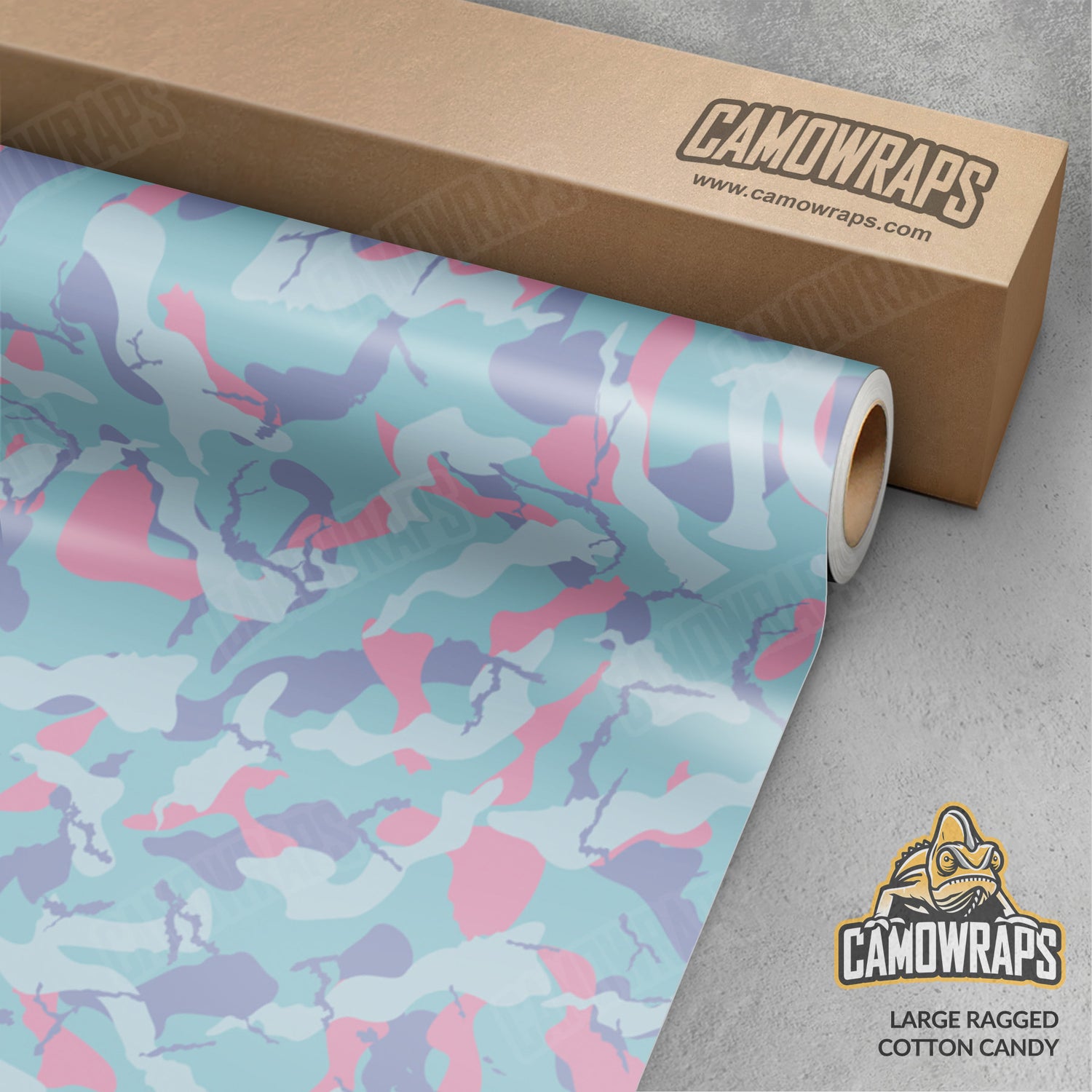 Large Ragged Cotton Candy Camo Vinyl Wrap