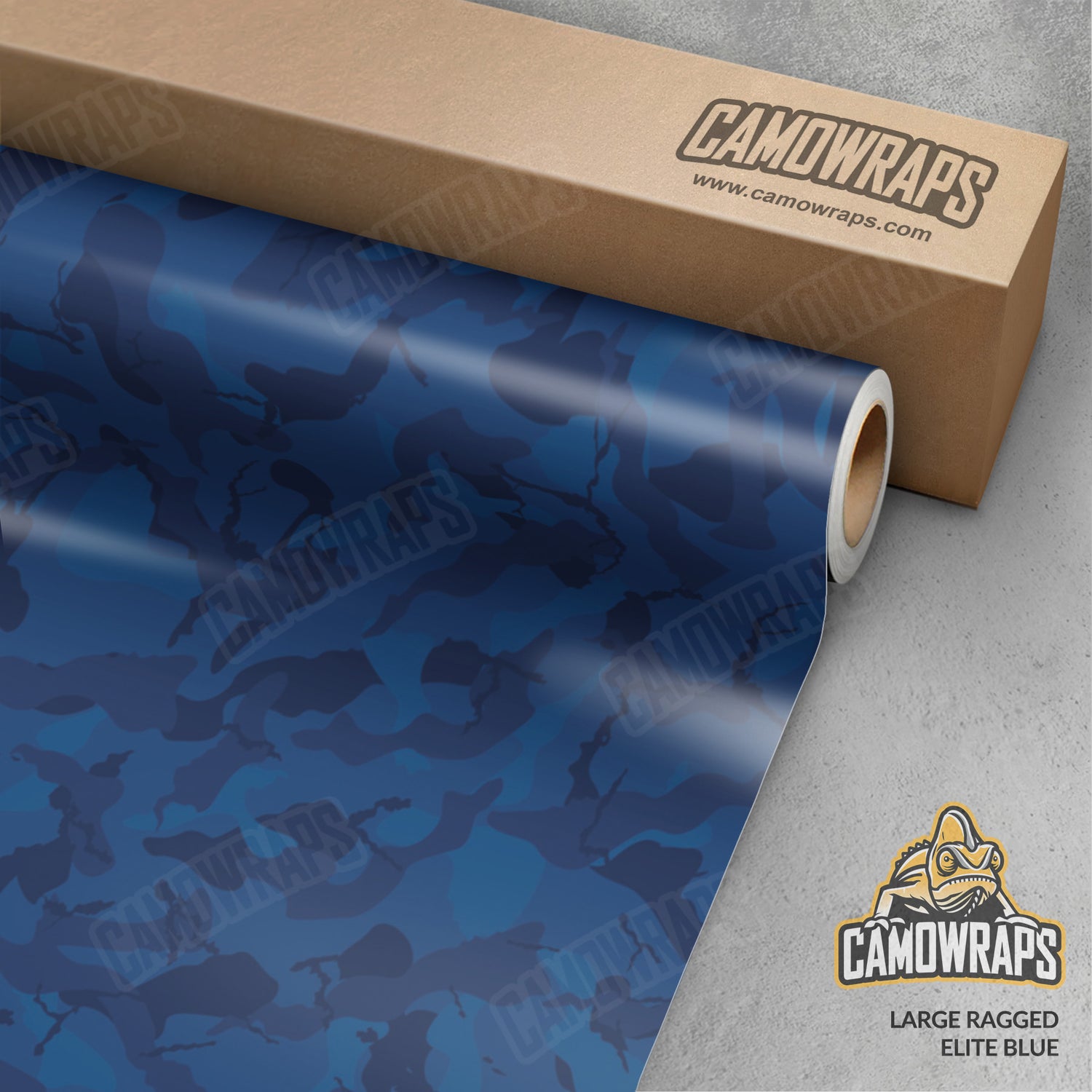 Large Ragged Elite Blue Camo Vinyl Wrap