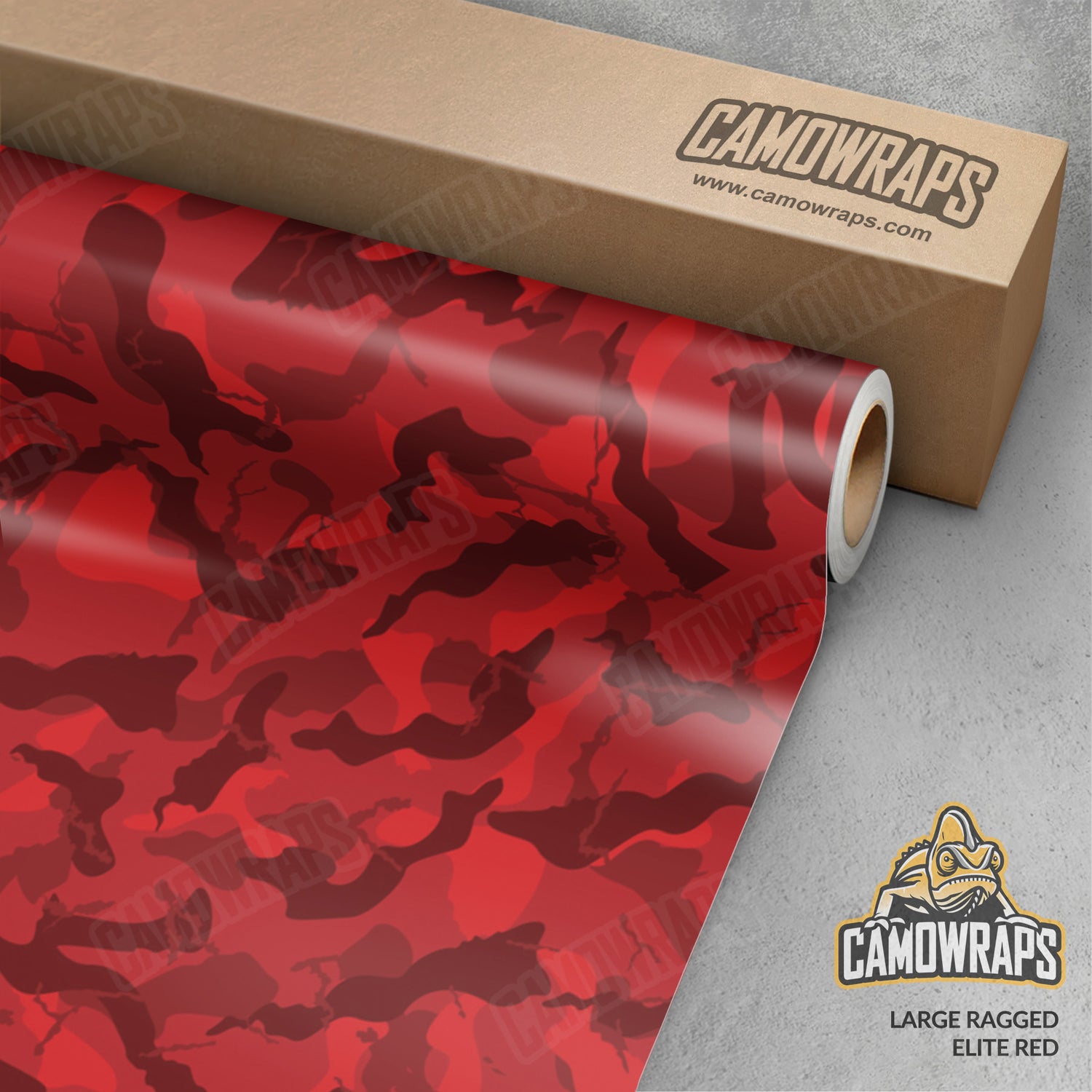 Large Ragged Elite Red Camo Vinyl Wrap