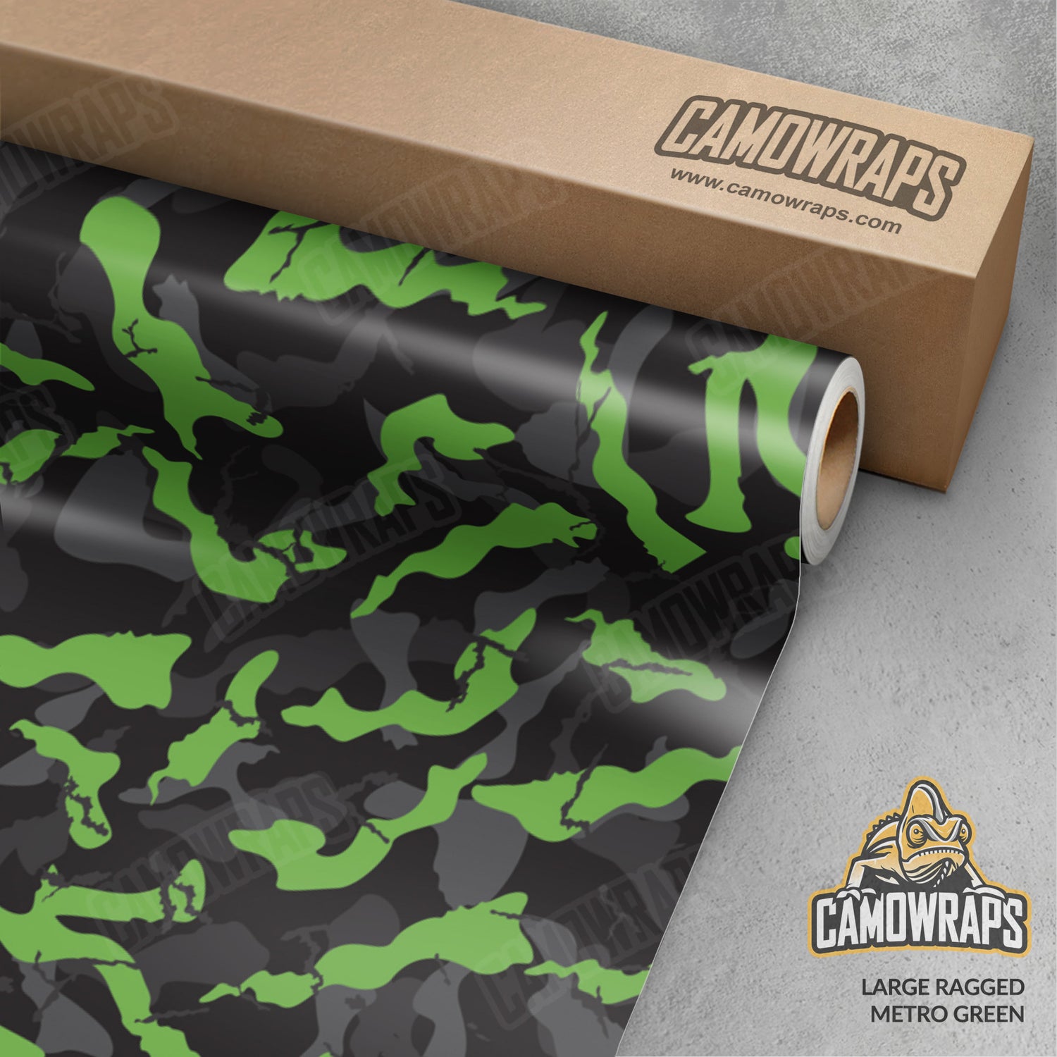 Large Ragged Metro Green Camo Vinyl Wrap