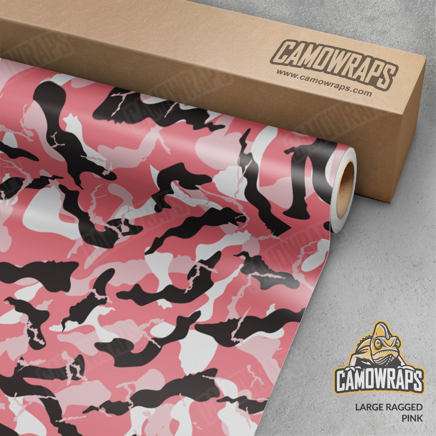 Large Ragged Pink Camo Vinyl Wrap