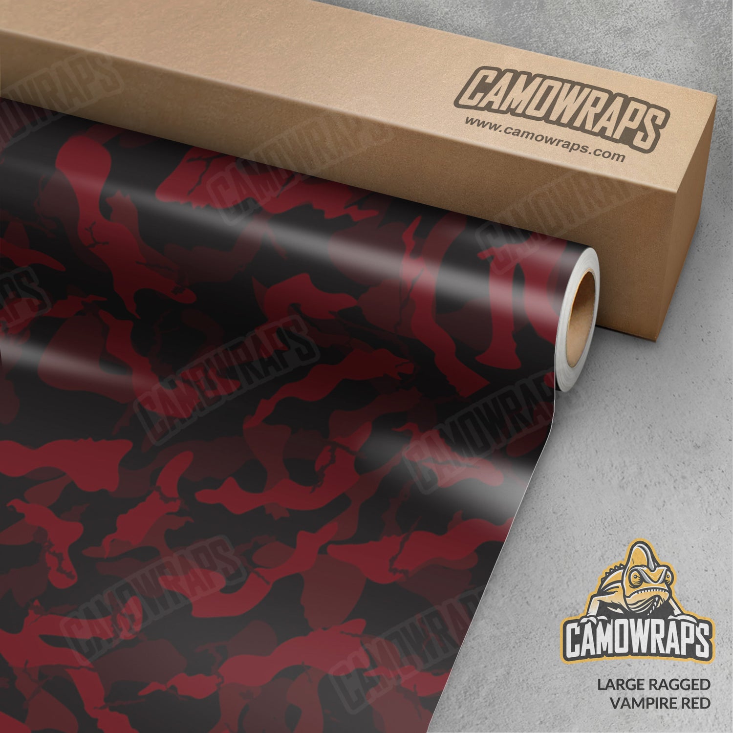 Large Ragged Vampire Red Camo Vinyl Wrap