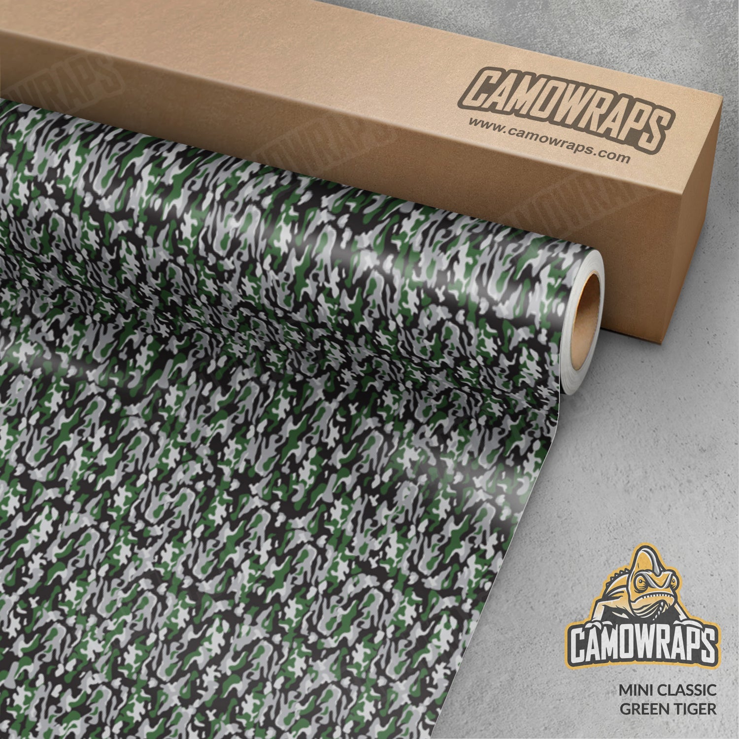 Mini Classic Green Tiger Camo Vinyl Wrap