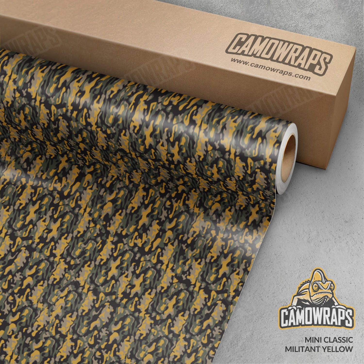 Mini Classic Militant Yellow Camo Vinyl Wrap