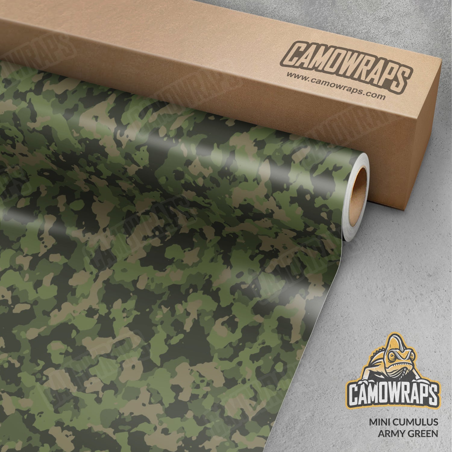 Mini Cumulus Army Green Camo Vinyl Wrap