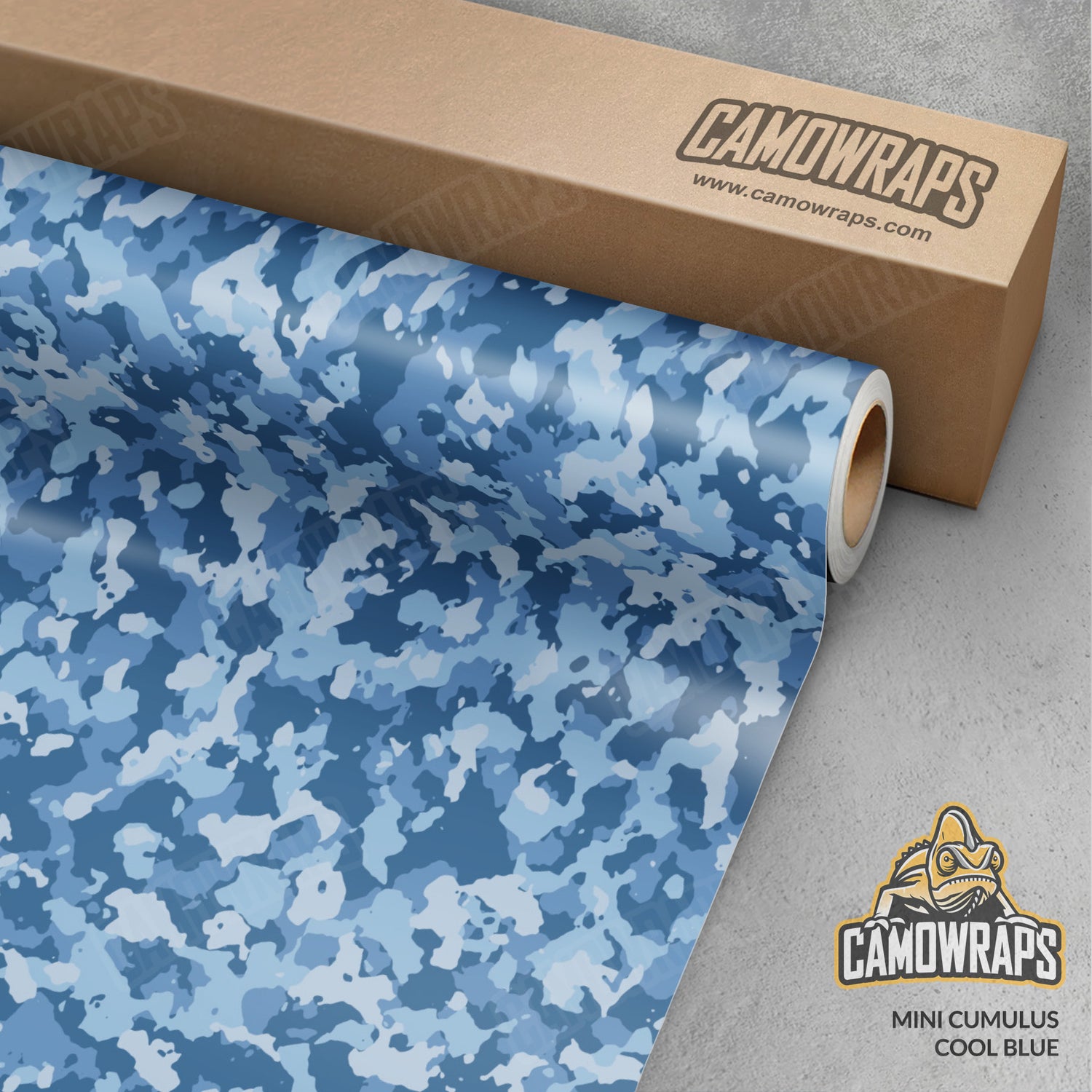 Mini Cumulus Cool Blue Camo Vinyl Wrap