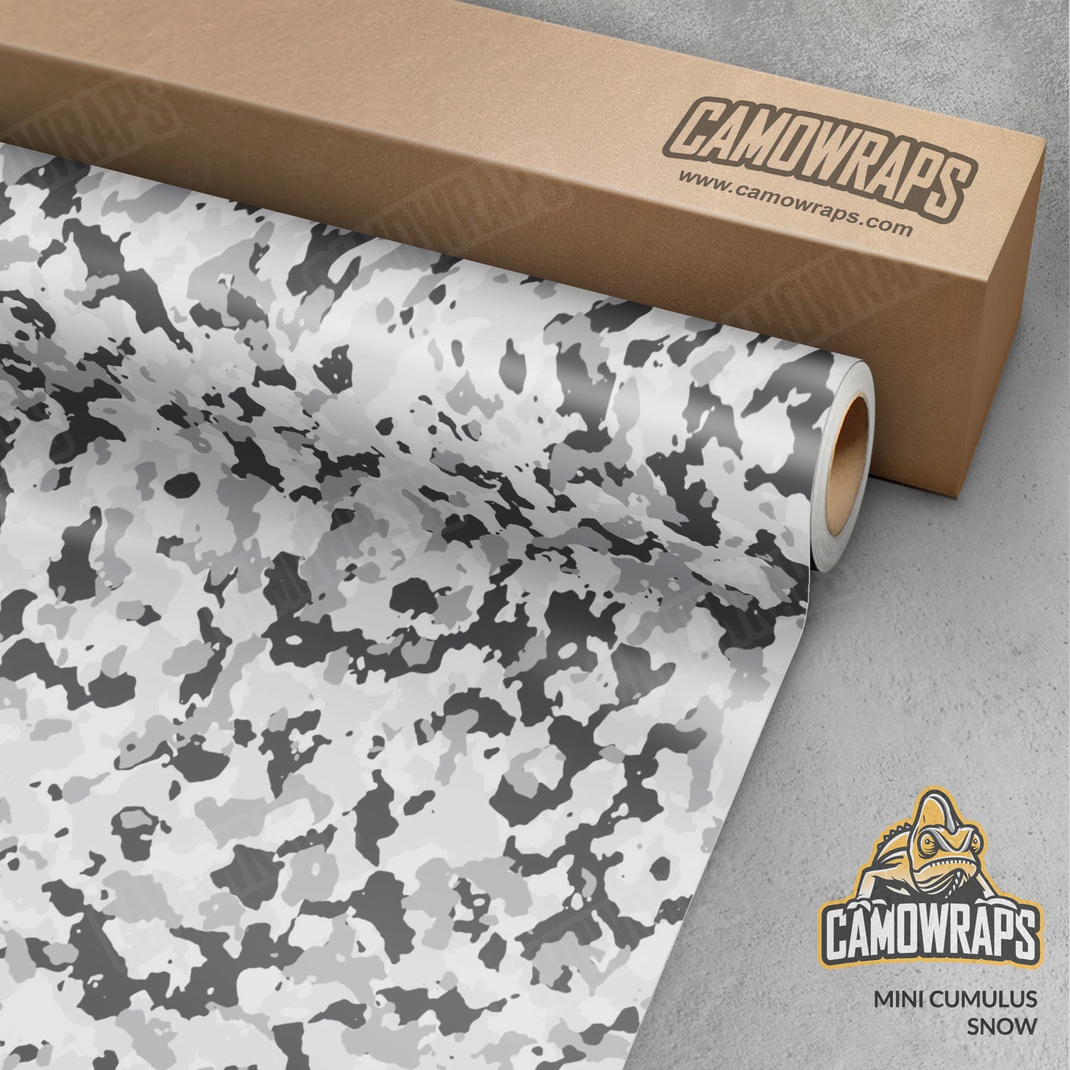 Mini Cumulus Snow Camo Vinyl Wrap