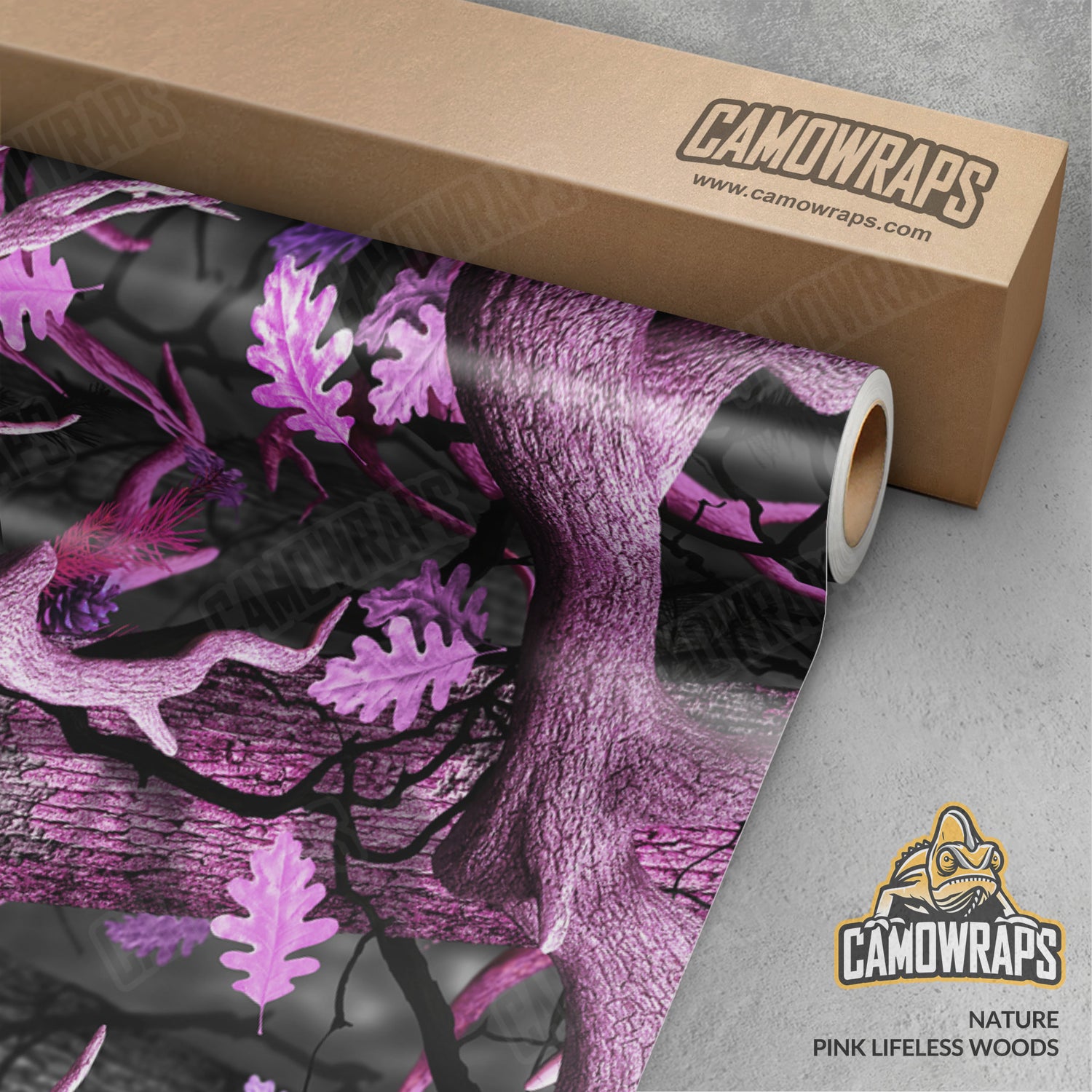 Nature Pink Lifeless Woods Camo Vinyl Wrap