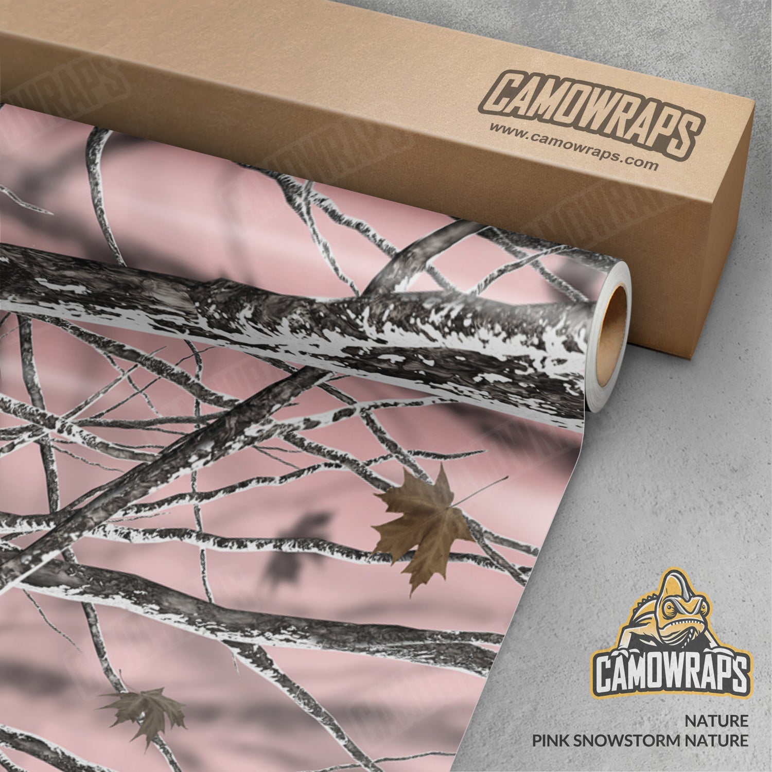 Nature Pink Snowstorm Camo Vinyl Wrap