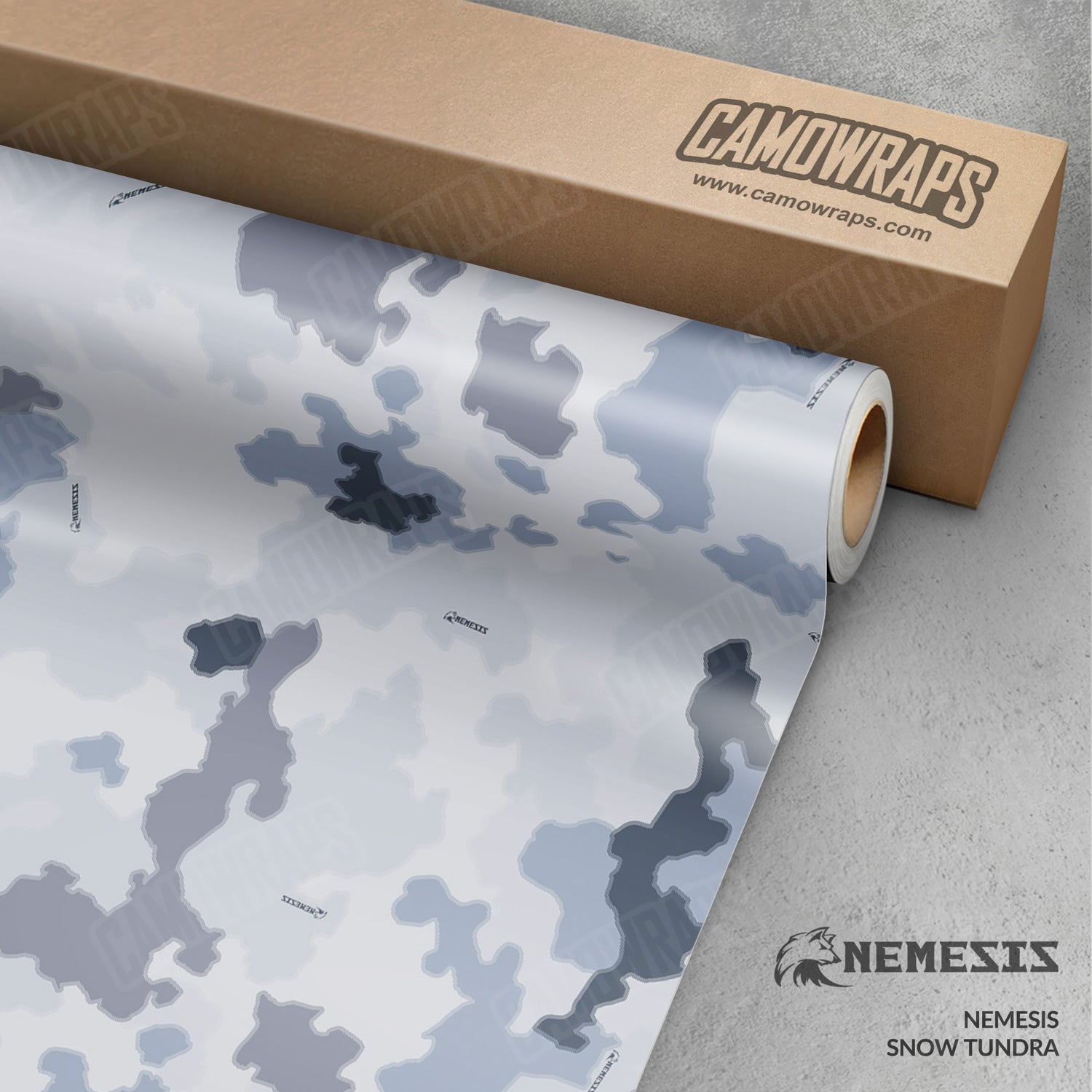 Nemesis Snow Tundra Camo Vinyl Wrap