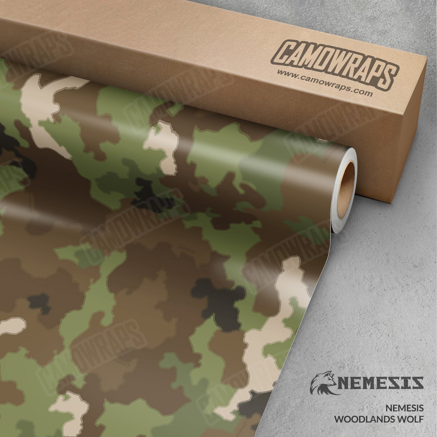 Nemesis Woodlands Wolf Camo Vinyl Wrap