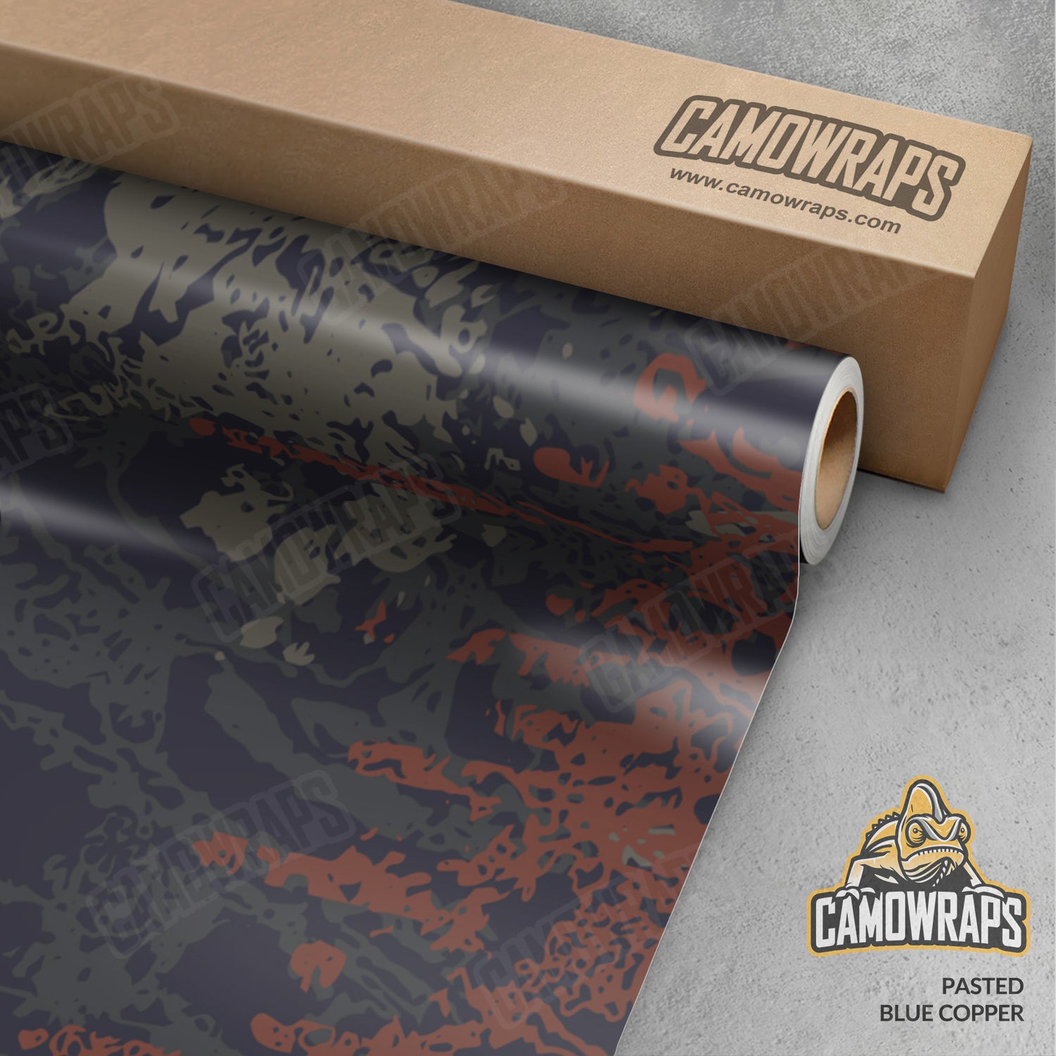 Pasted Blue Copper Camo Vinyl Wrap