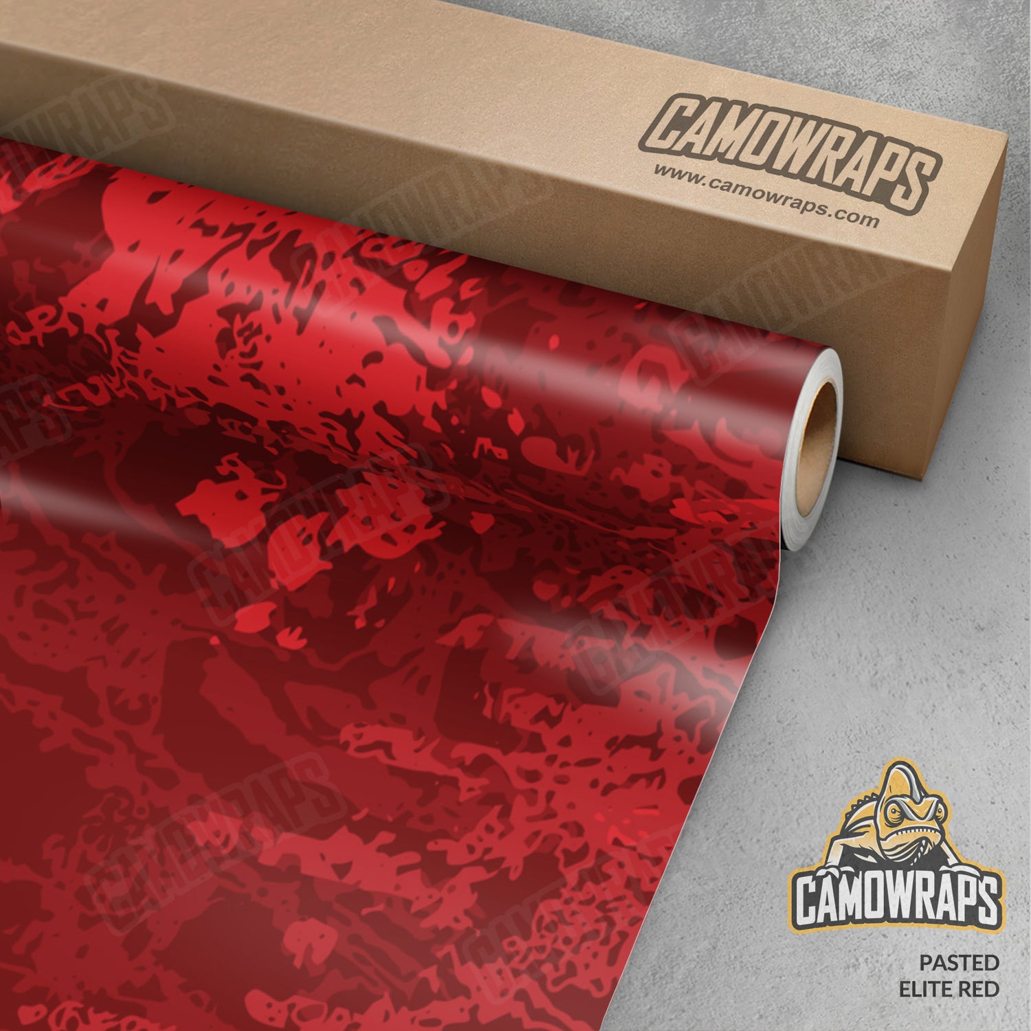 Pasted Elite Red Camo Vinyl Wrap