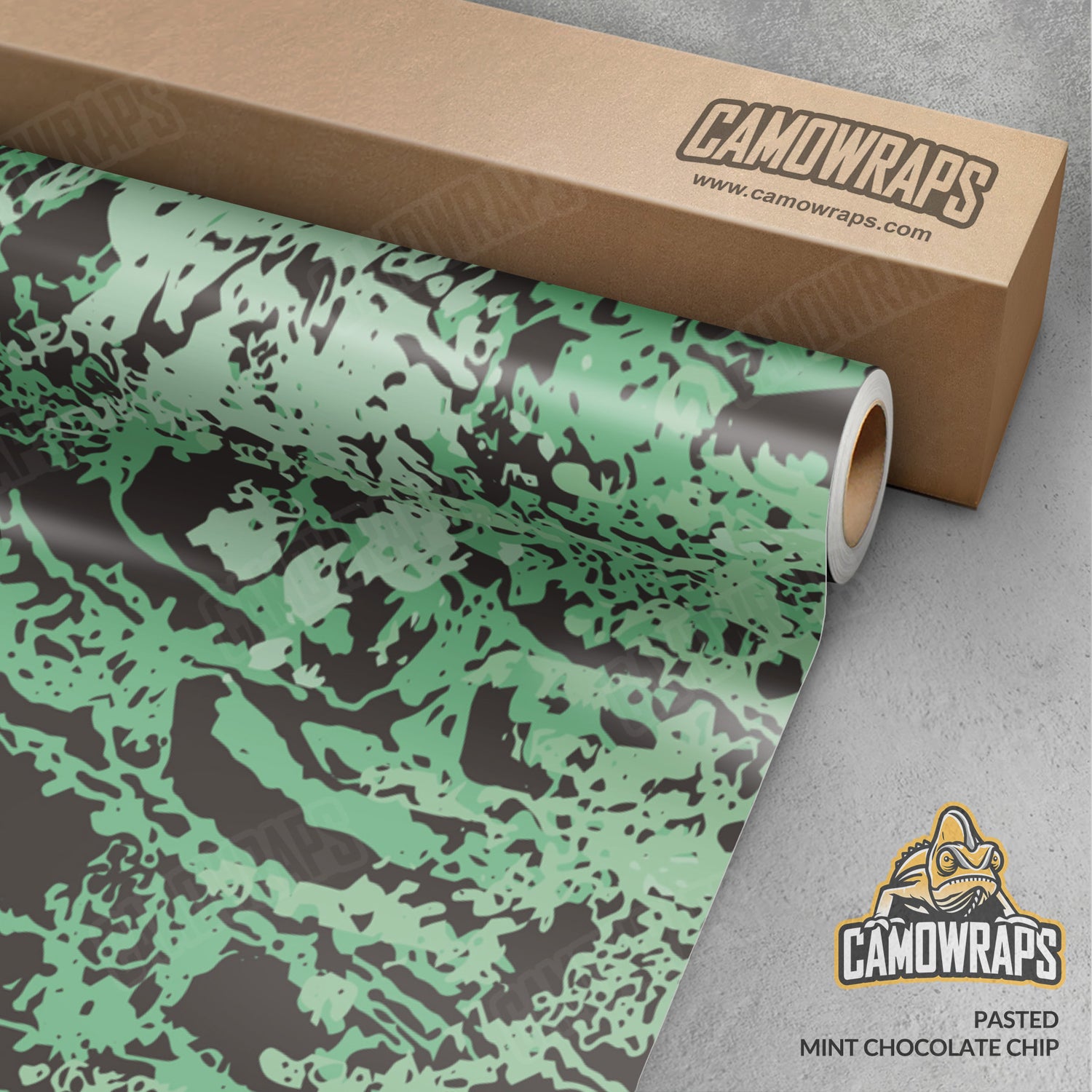 Pasted Mint Chocolate Chip Camo Vinyl Wrap