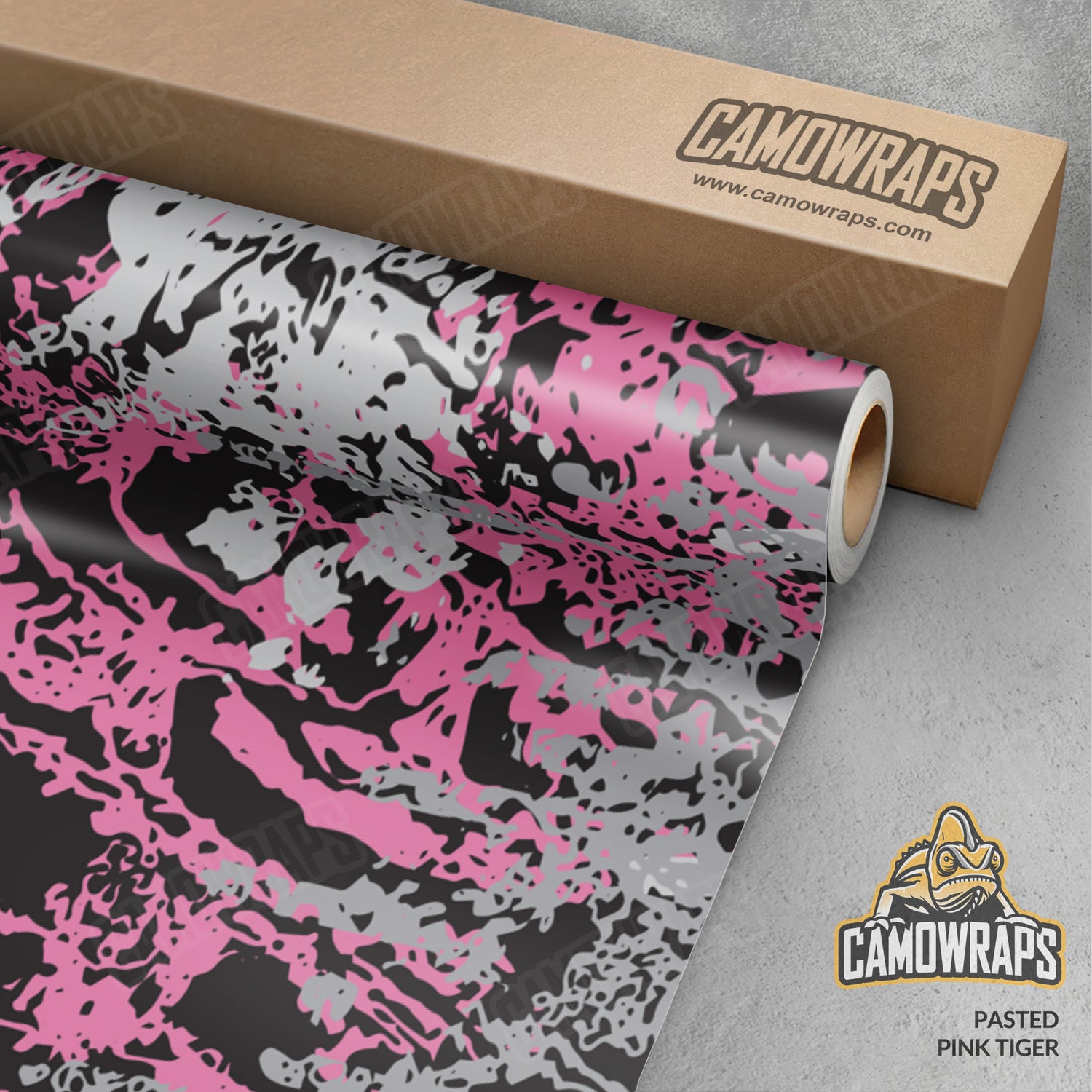 Pasted Pink Tiger Camo Vinyl Wrap