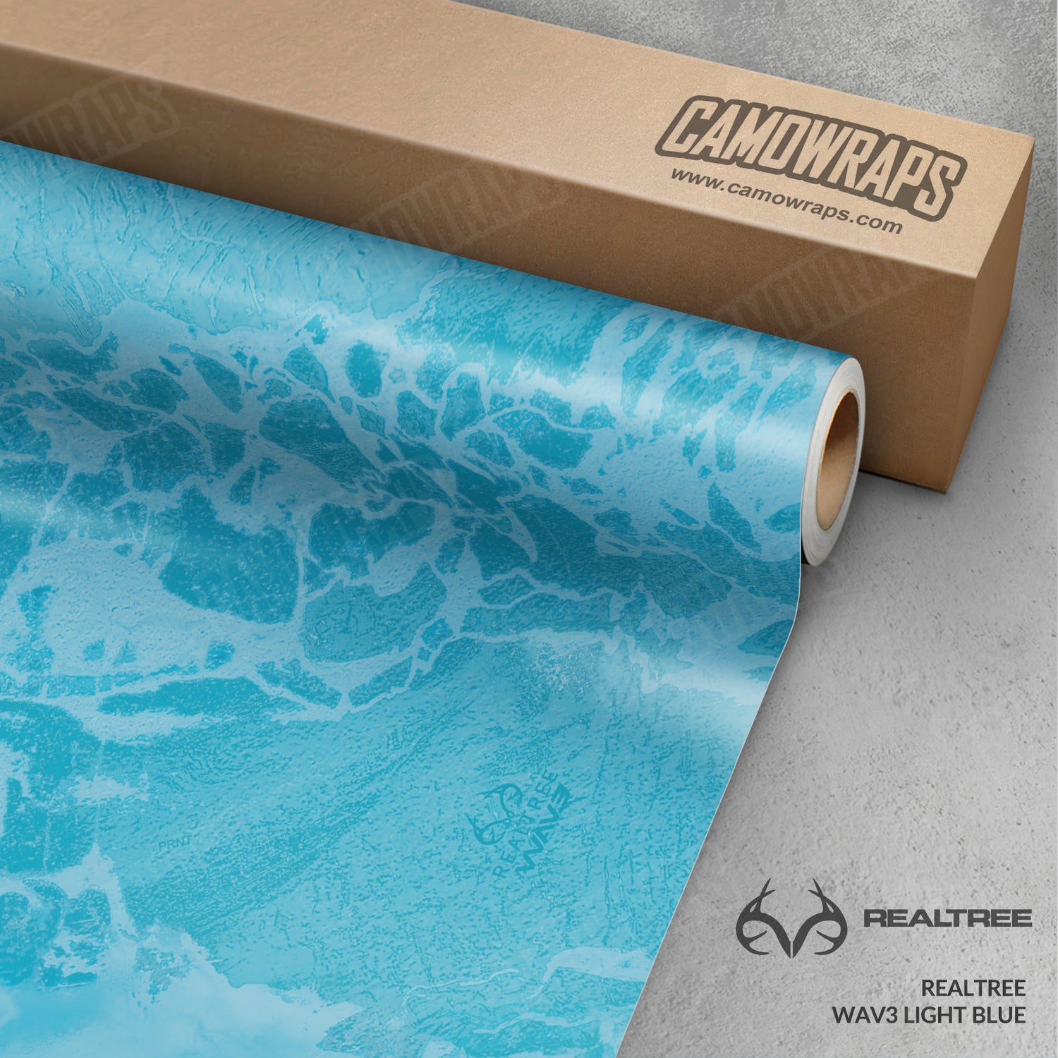 Realtree WAV3 Light Blue Camo Vinyl Wrap