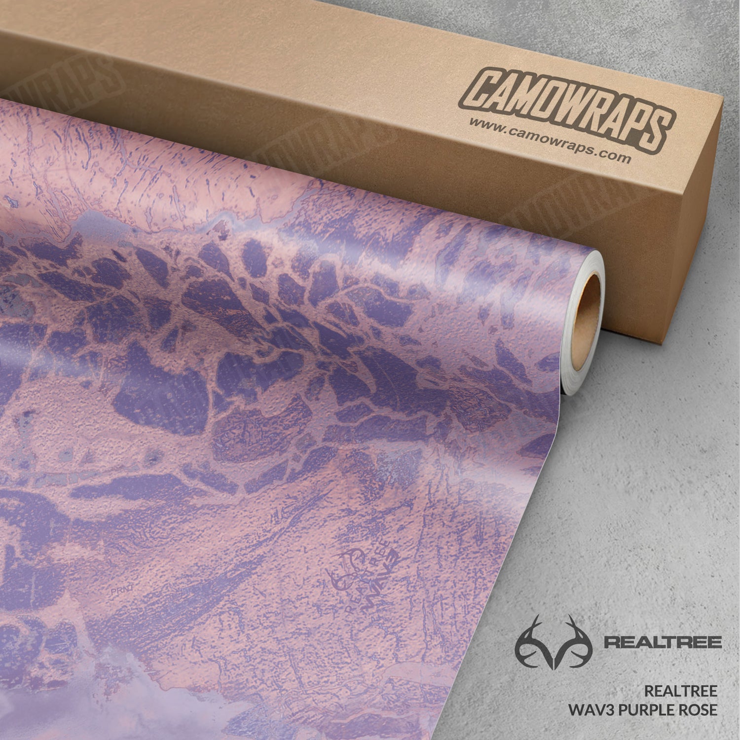 Realtree WAV3 Purple Rose Camo Vinyl Wrap