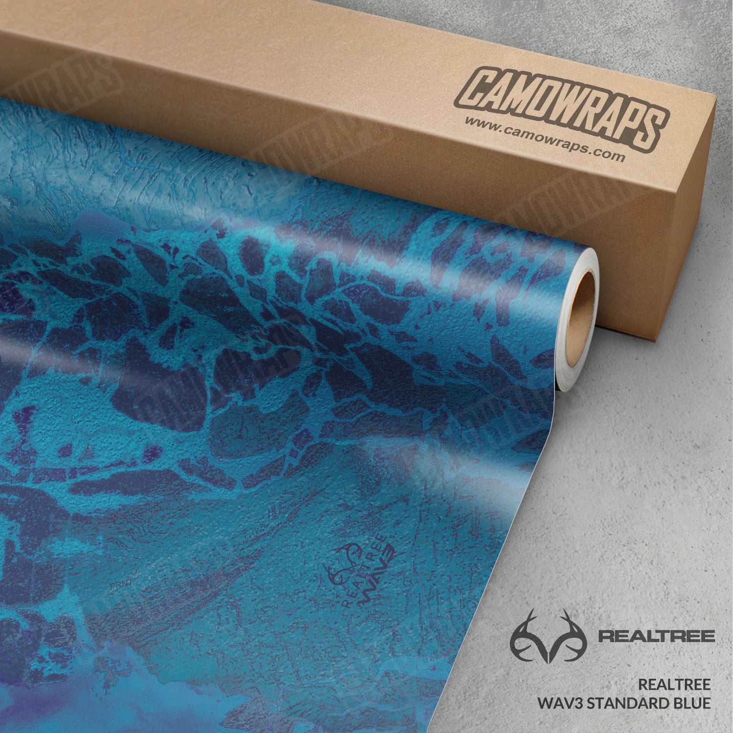 Realtree WAV3 Standard Blue Camo Vinyl Wrap