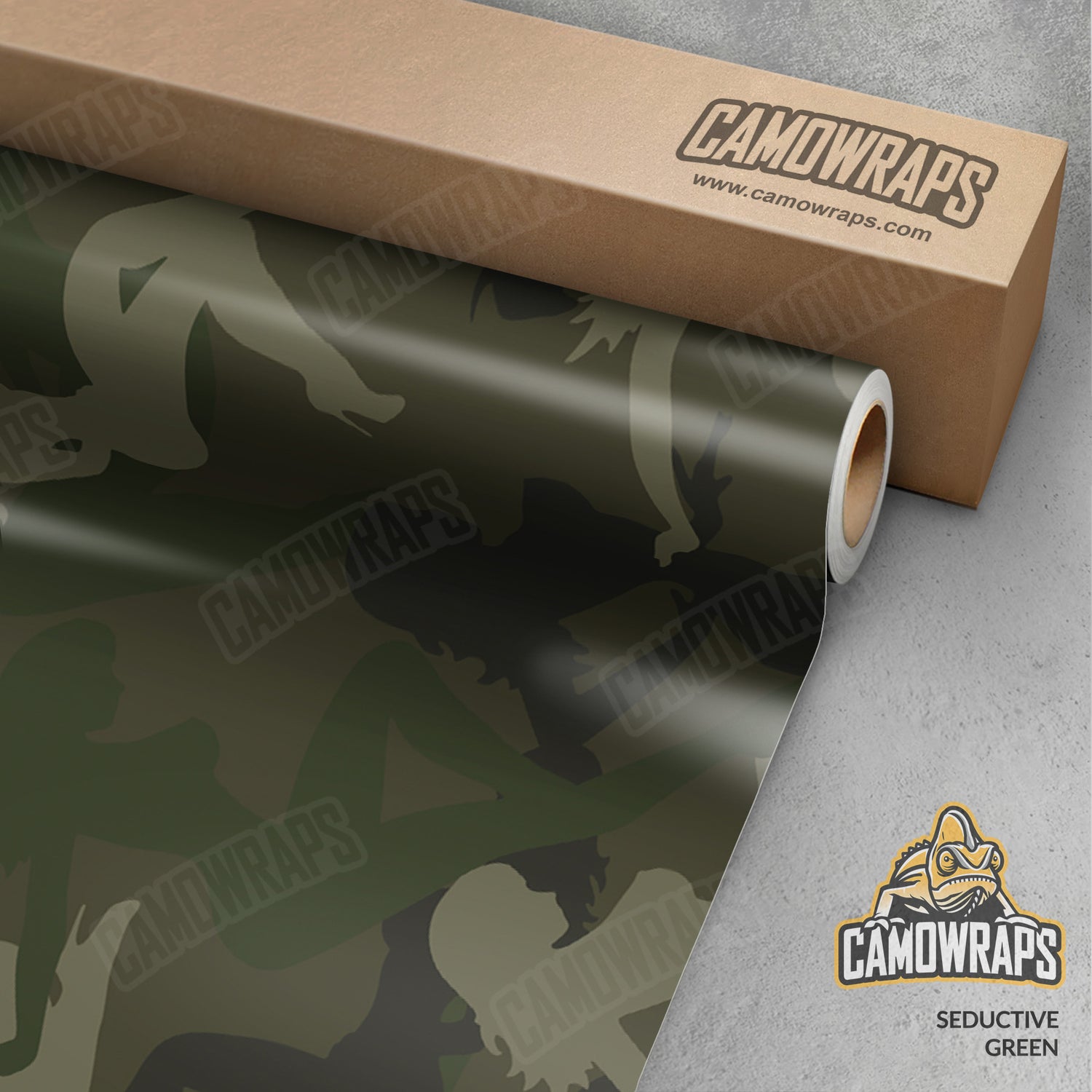 Silhouette More Seductive Green Camo Vinyl Wrap