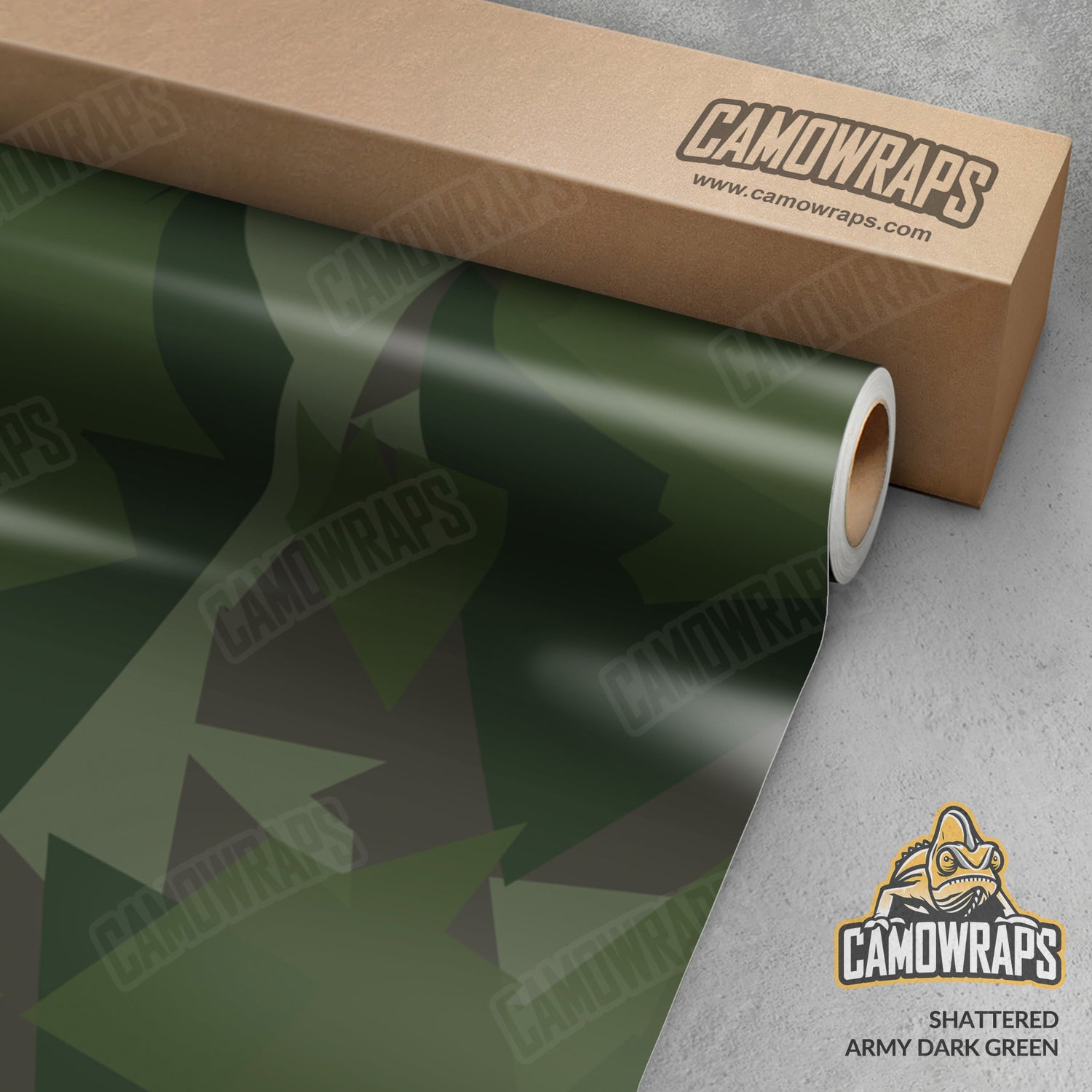 Shattered Army Dark Green Camo Vinyl Wrap