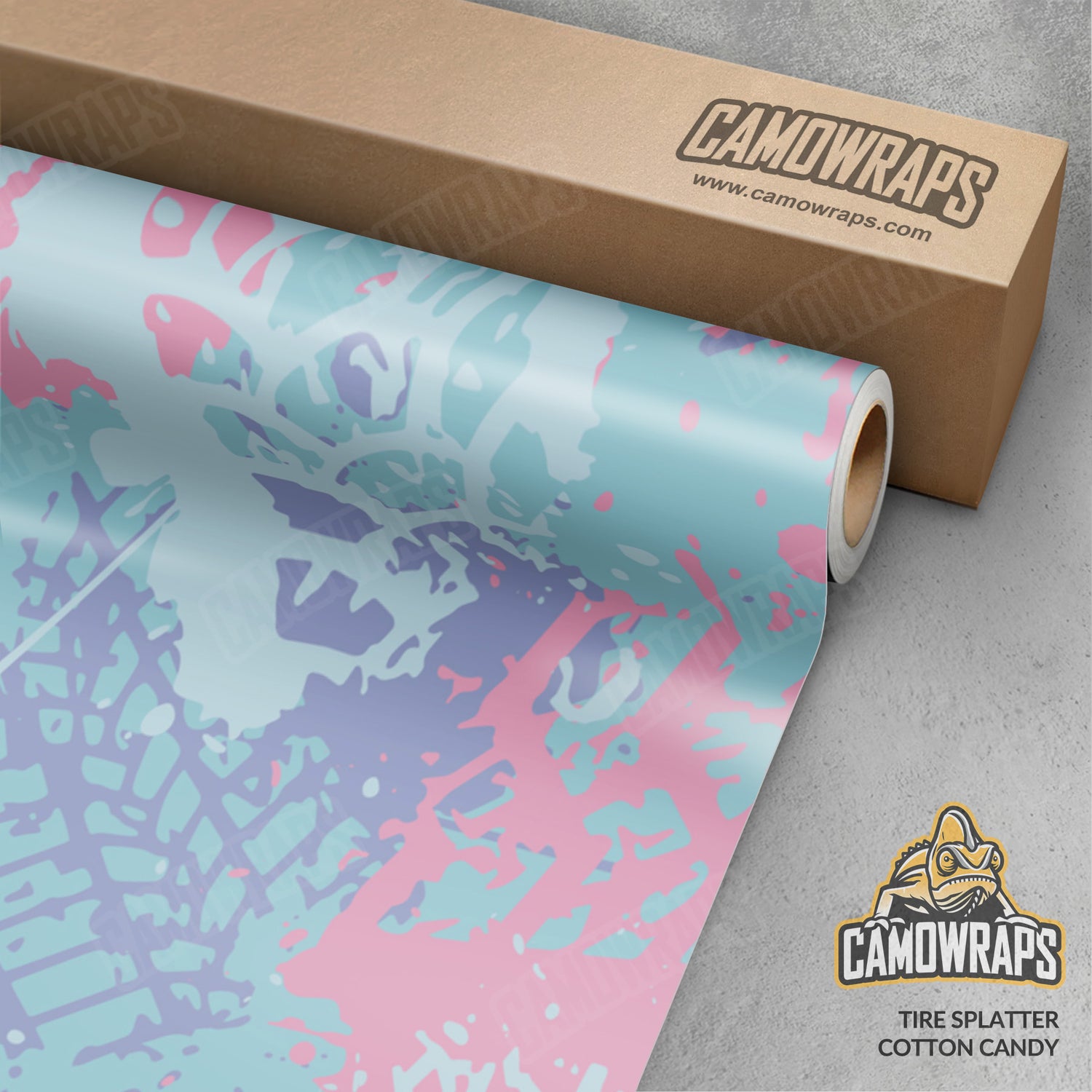 Tire Splatter Cotton Candy Camo Vinyl Wrap