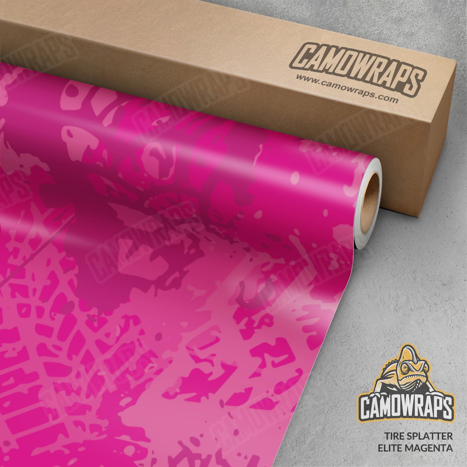 Tire Splatter Elite Magenta Camo Vinyl Wrap