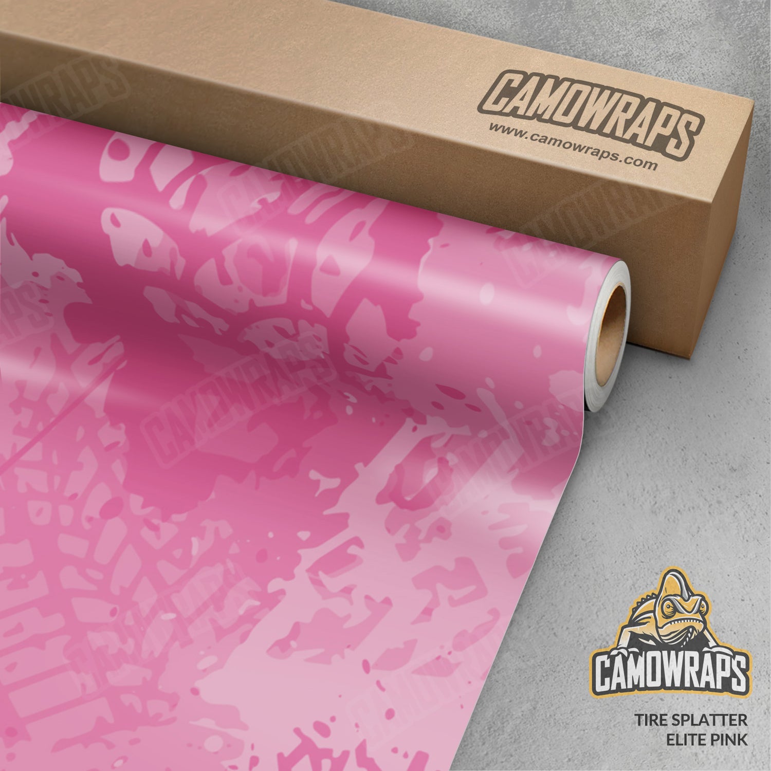 Tire Splatter Elite Pink Camo Vinyl Wrap