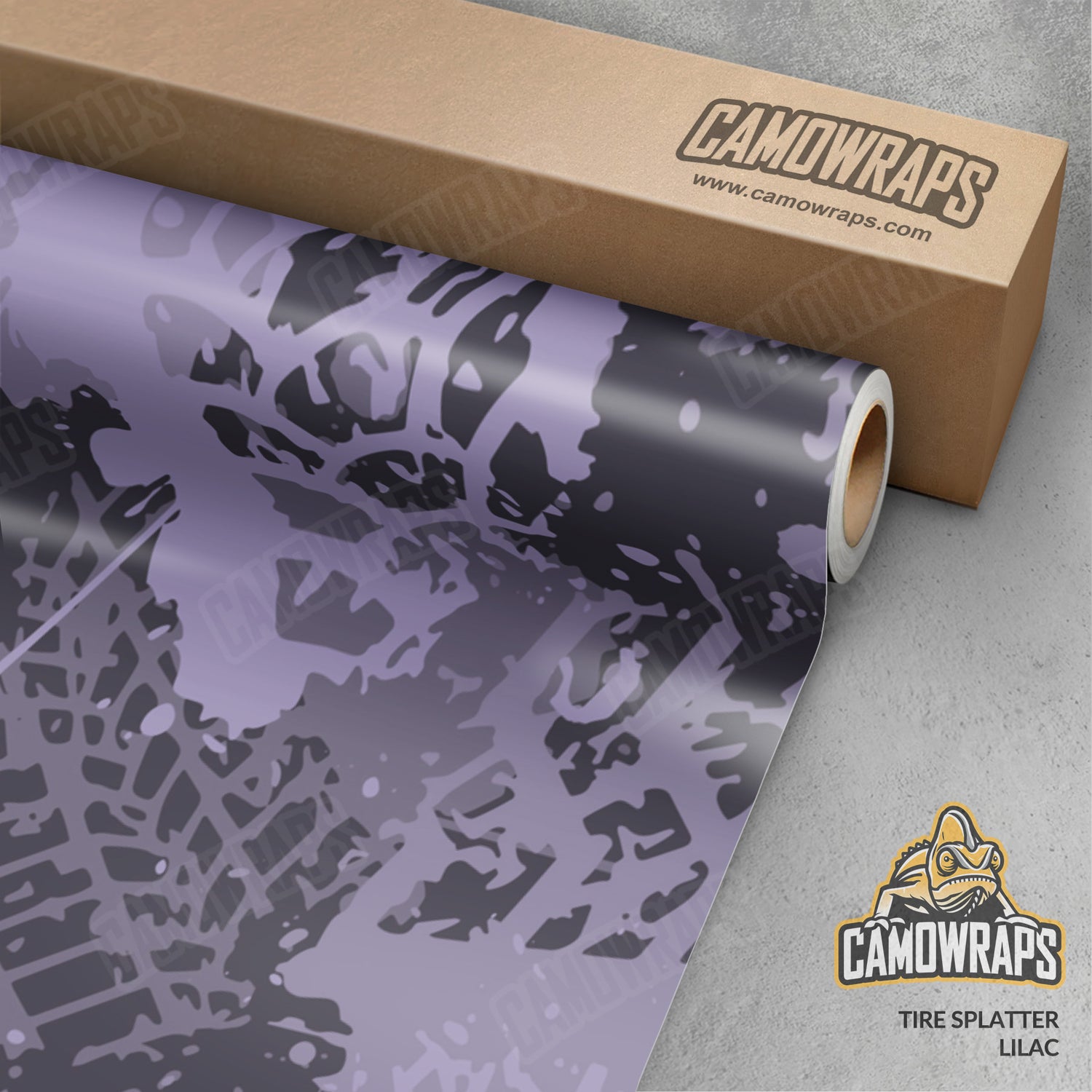 Tire Splatter Lilac Camo Vinyl Wrap